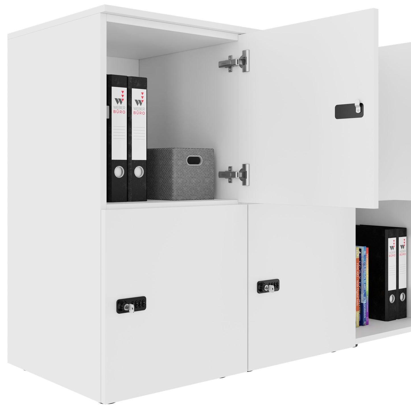 CHOICE Spind | 1804 x 936 mm, 8 Schließfächer, Weiß