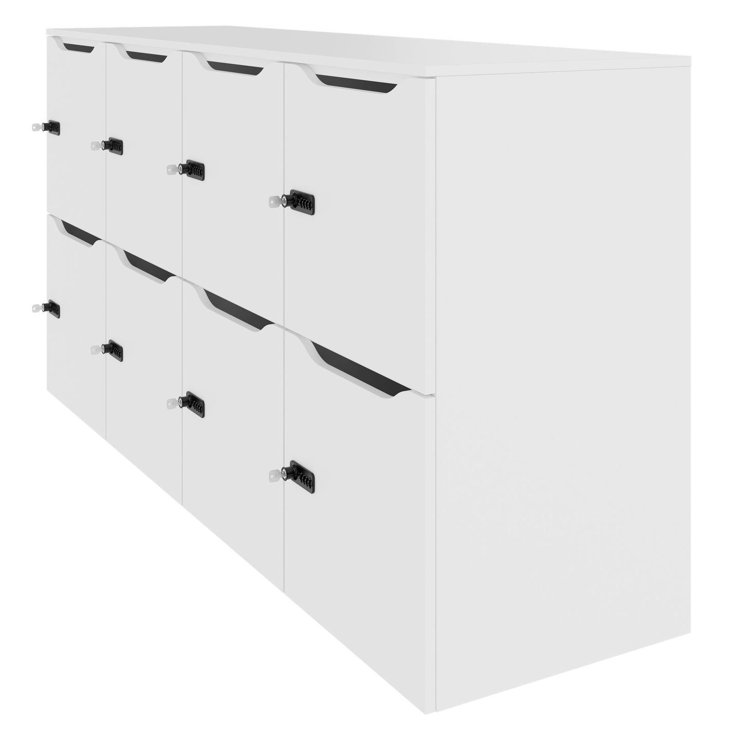 CHOICE Spind | 1804 x 936 mm, 8 Schließfächer, Weiß