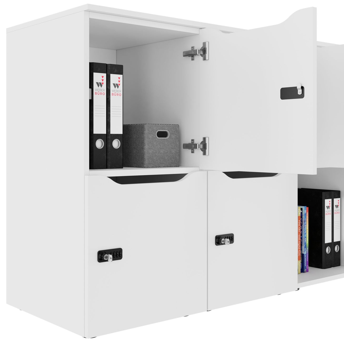 CHOICE Spind | 1804 x 936 mm, 8 Schließfächer, Weiß