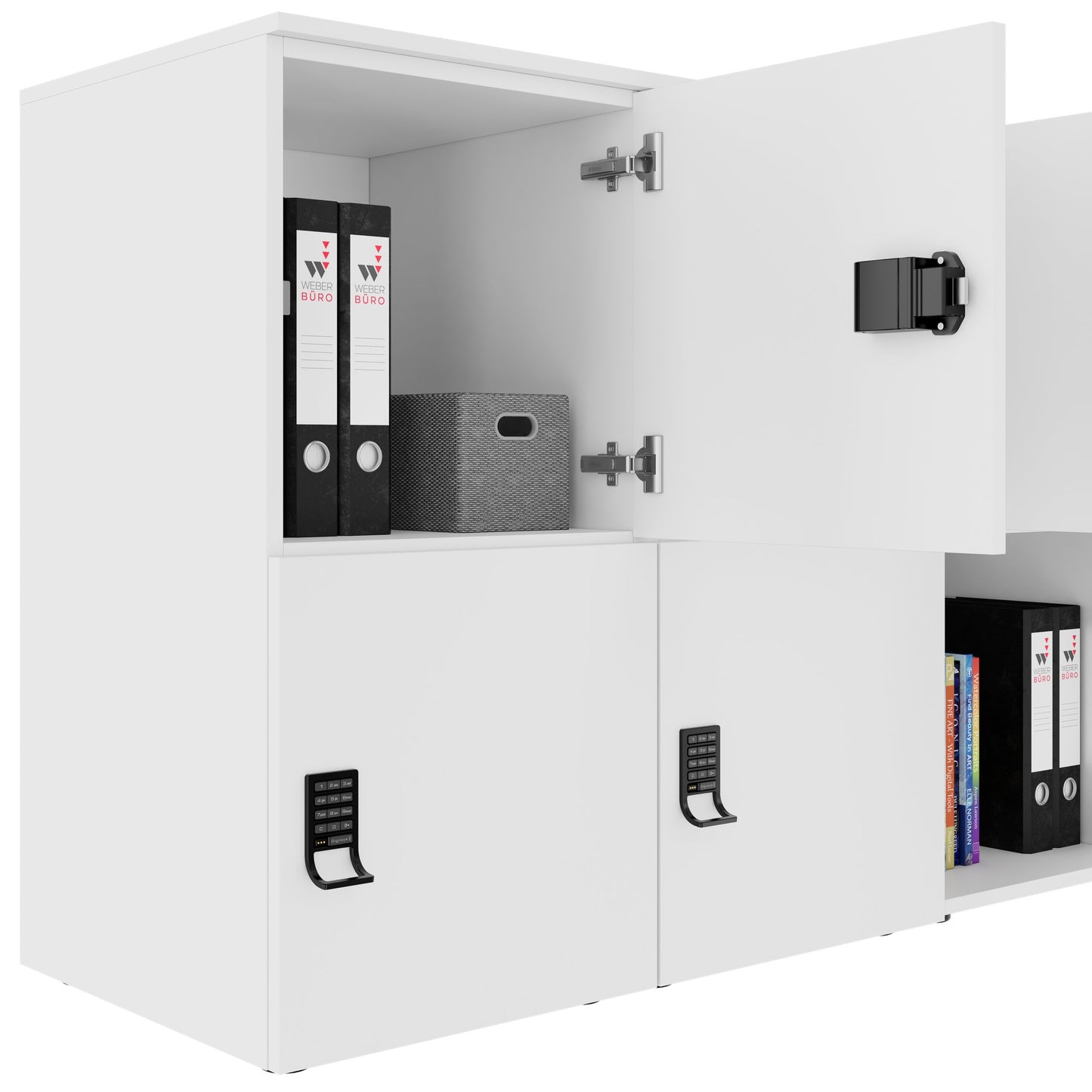 CHOICE Spind | 1804 x 936 mm, 8 Schließfächer, Weiß