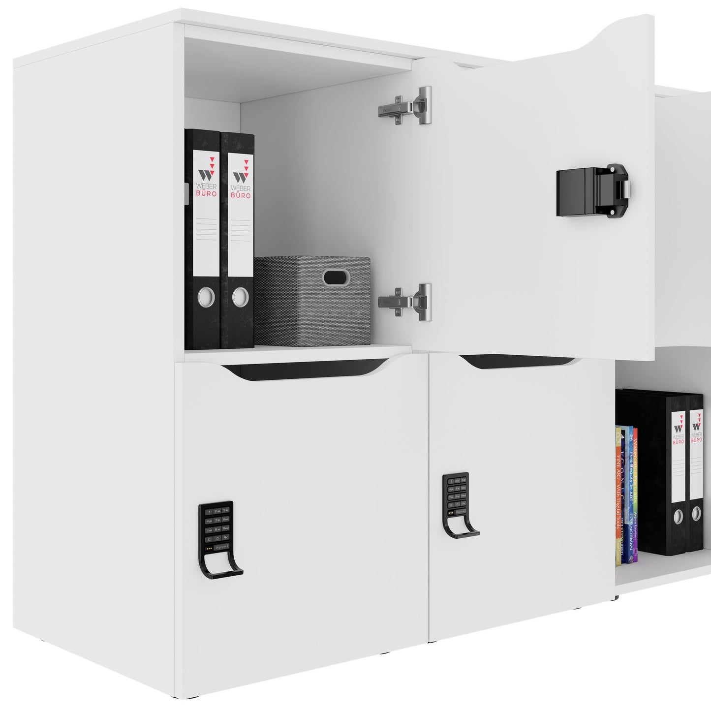 CHOICE Spind | 1804 x 936 mm, 8 Schließfächer, Weiß