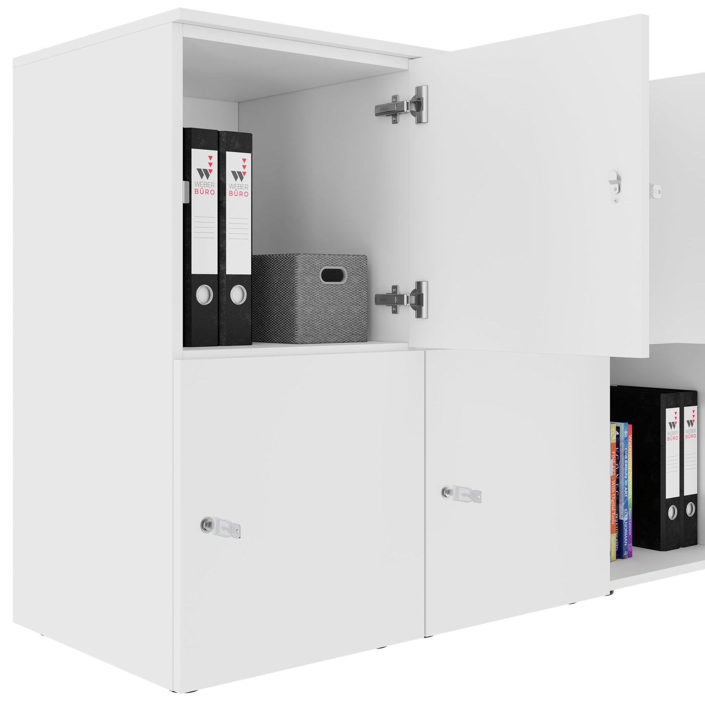 CHOICE Spind | 1804 x 936 mm, 8 Schließfächer, Weiß