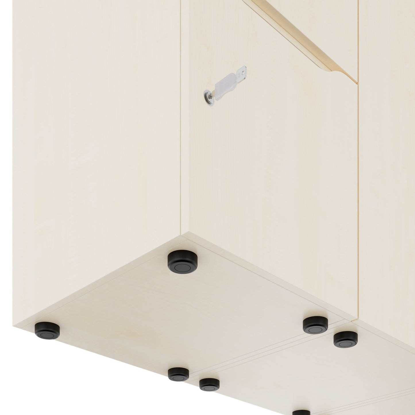 CHOICE Spind | 2706 x 1836 mm, 12 Schliessfächer, Sitznische, Ahorn