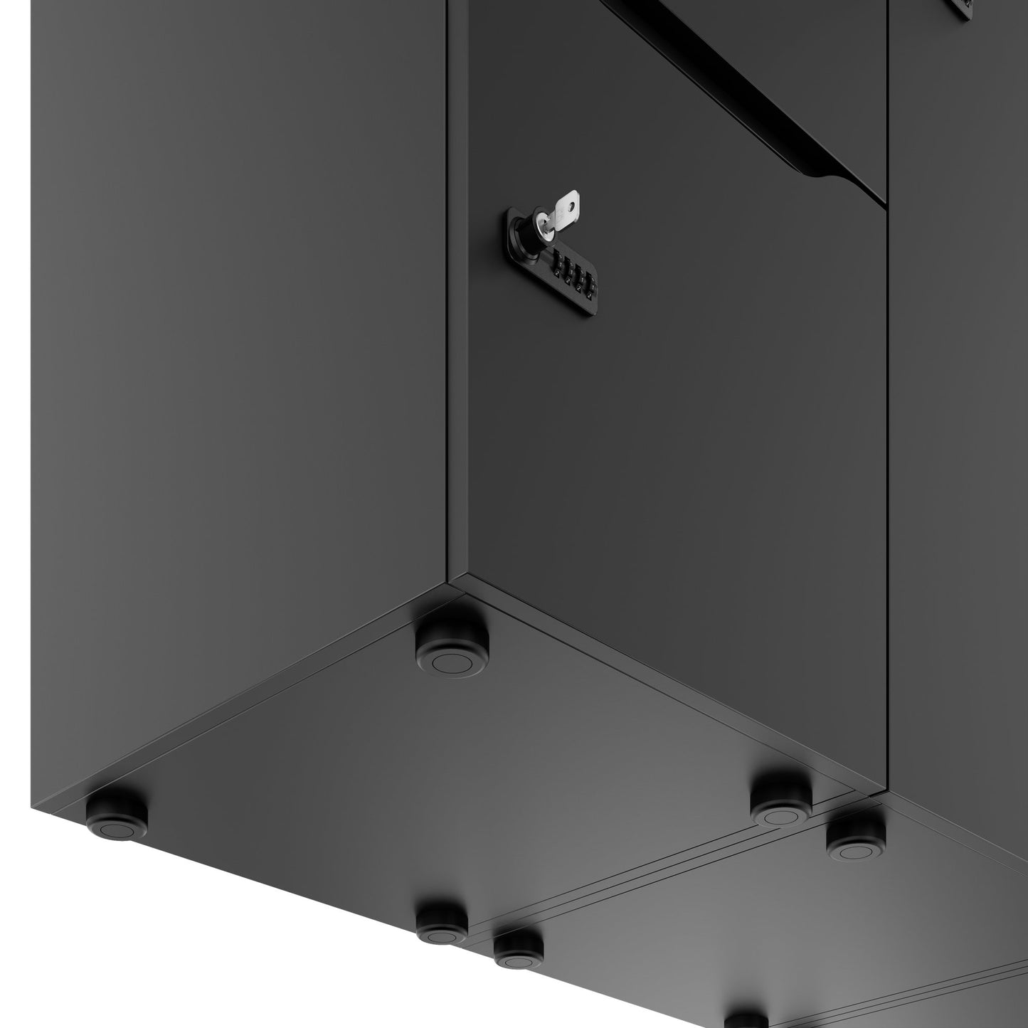 CHOICE Spind | 2706 x 1836 mm, 12 Schliessfächer, Sitznische, Anthrazit