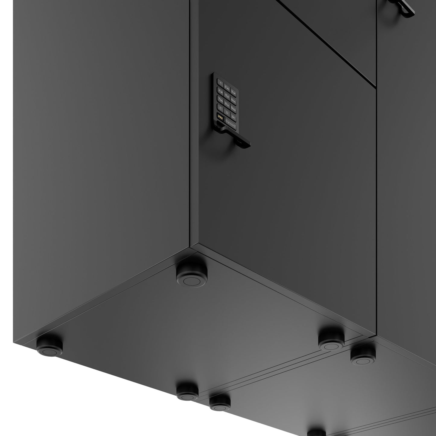 CHOICE Spind | 2706 x 1836 mm, 12 Schliessfächer, Sitznische, Anthrazit