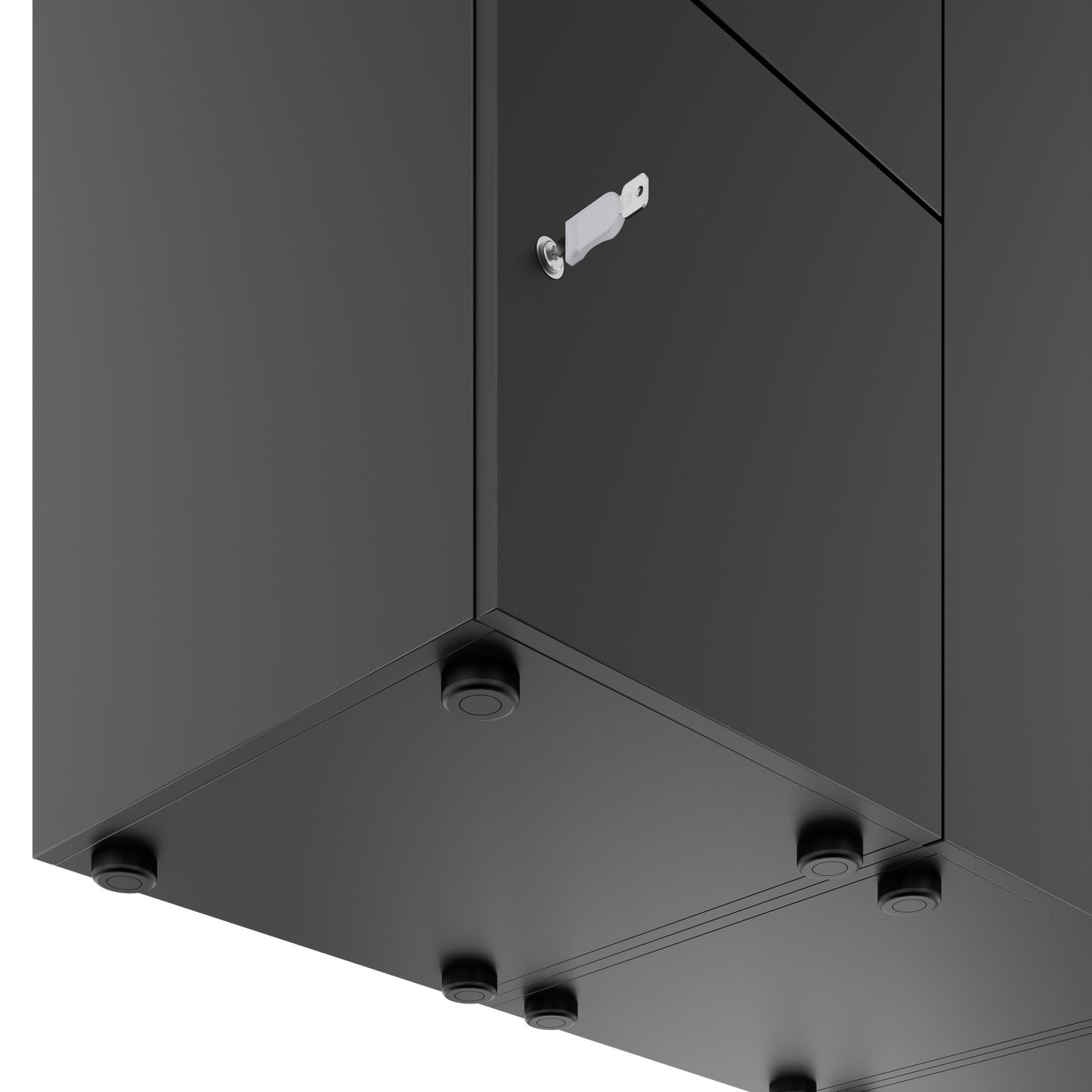 CHOICE Spind | 2706 x 1836 mm, 12 Schliessfächer, Sitznische, Anthrazit