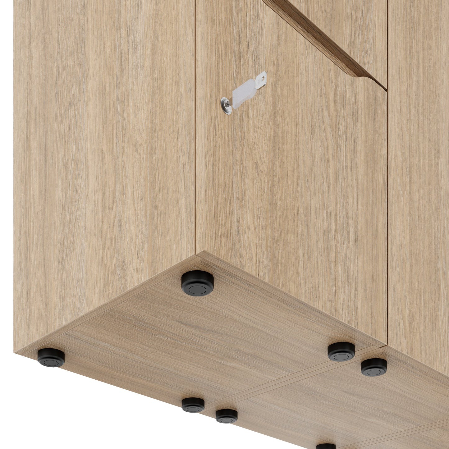 CHOICE Spind | 2706 x 1836 mm, 12 Schliessfächer, Sitznische, Bernsteineiche