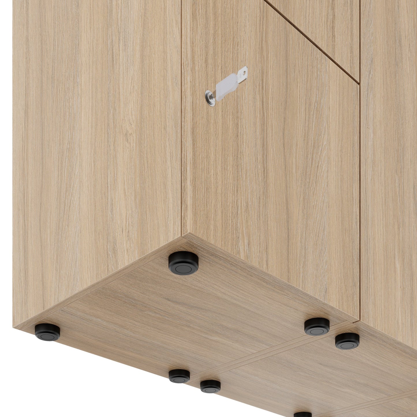 CHOICE Spind | 2706 x 1836 mm, 12 Schliessfächer, Sitznische, Bernsteineiche