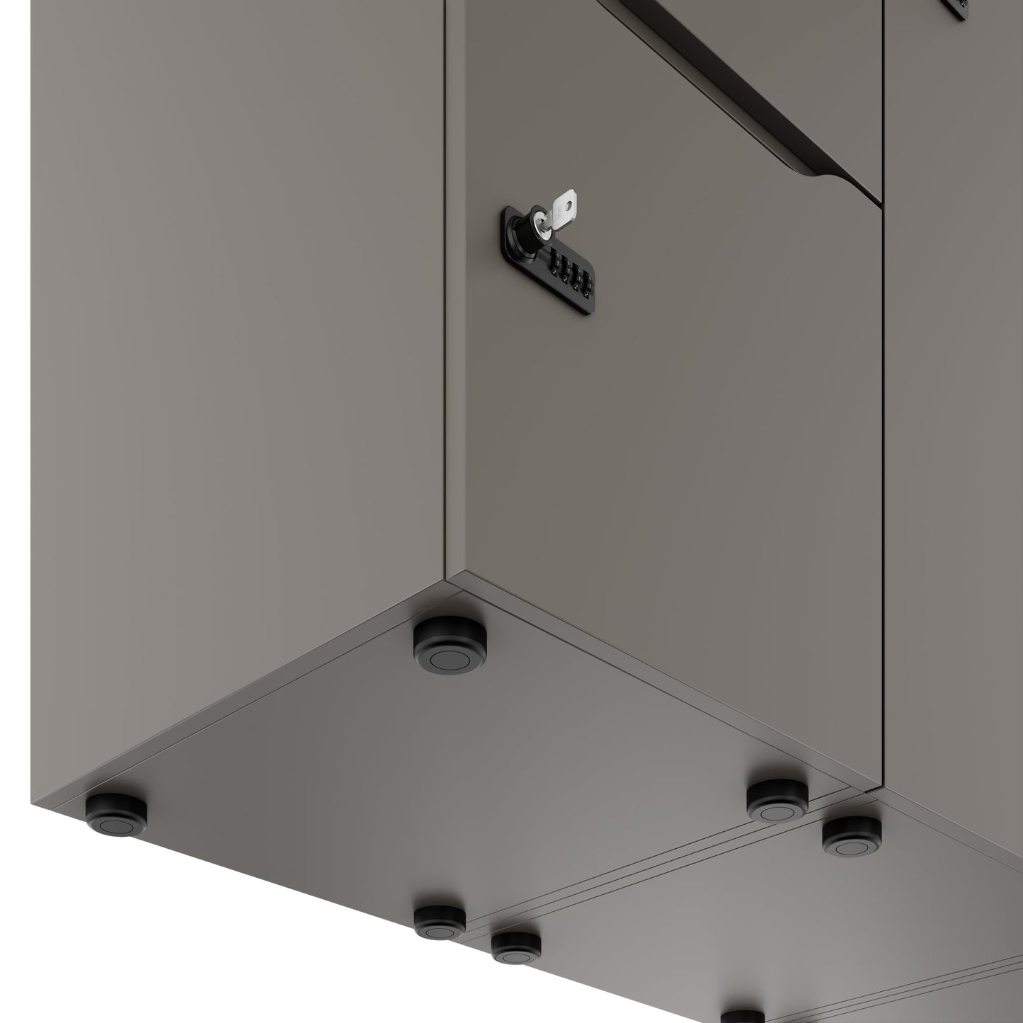 CHOICE Spind | 2706 x 1836 mm, 12 Schliessfächer, Sitznische, Cubanitgrau