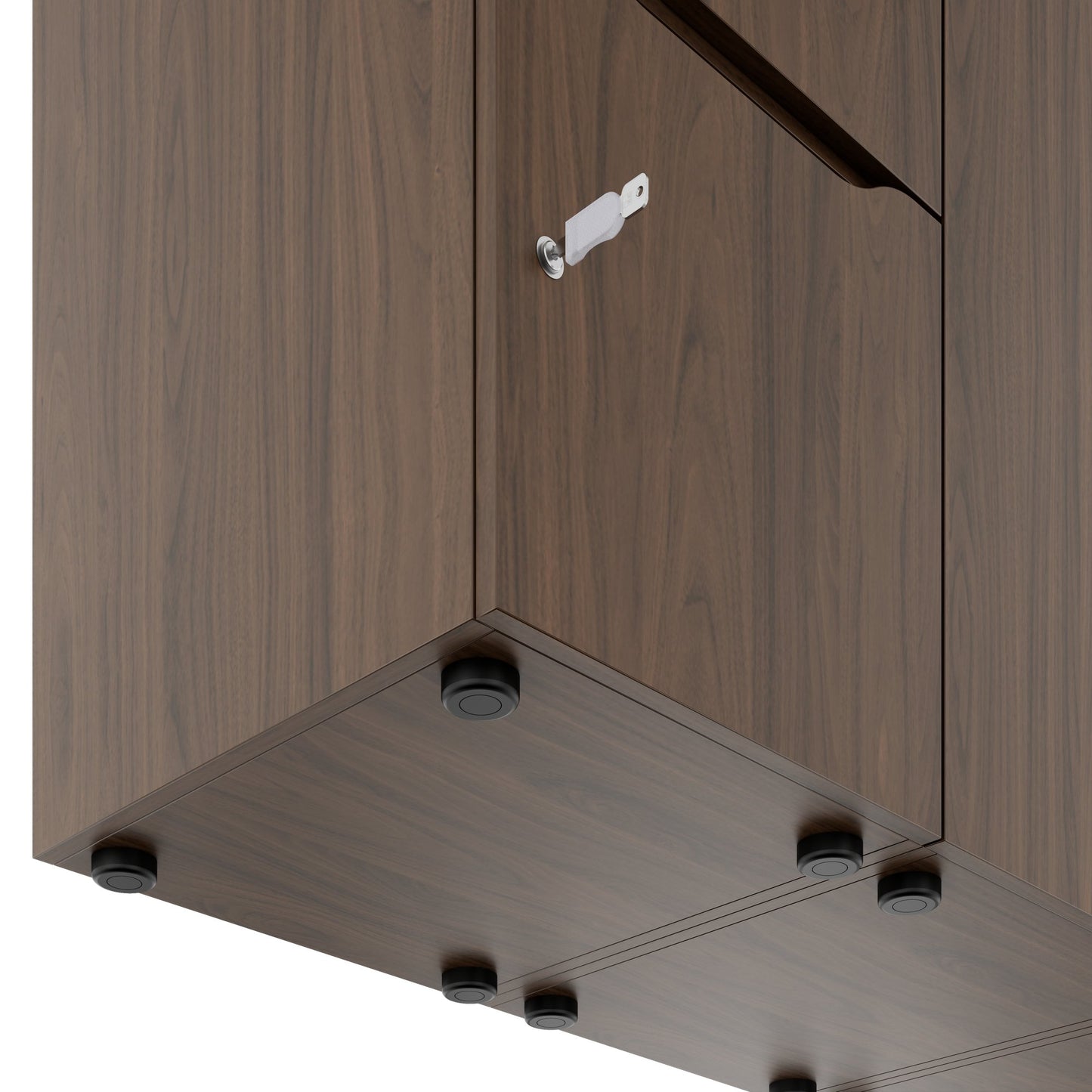 CHOICE Spind | 2706 x 1836 mm, 12 Schliessfächer, Sitznische, Nussbaum