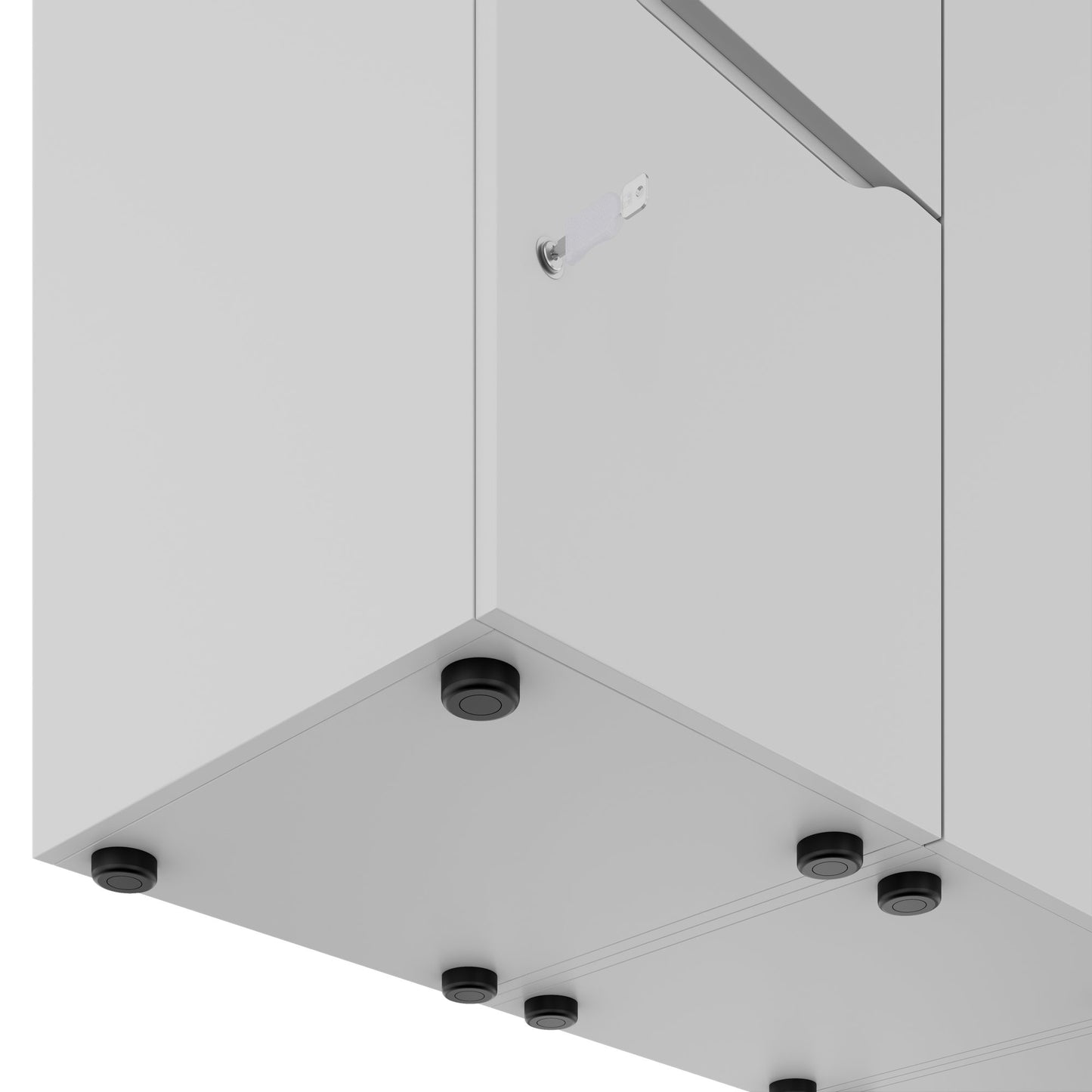 CHOICE Spind | 2706 x 1836 mm, 12 Schliessfächer, Sitznische, Perlgrau