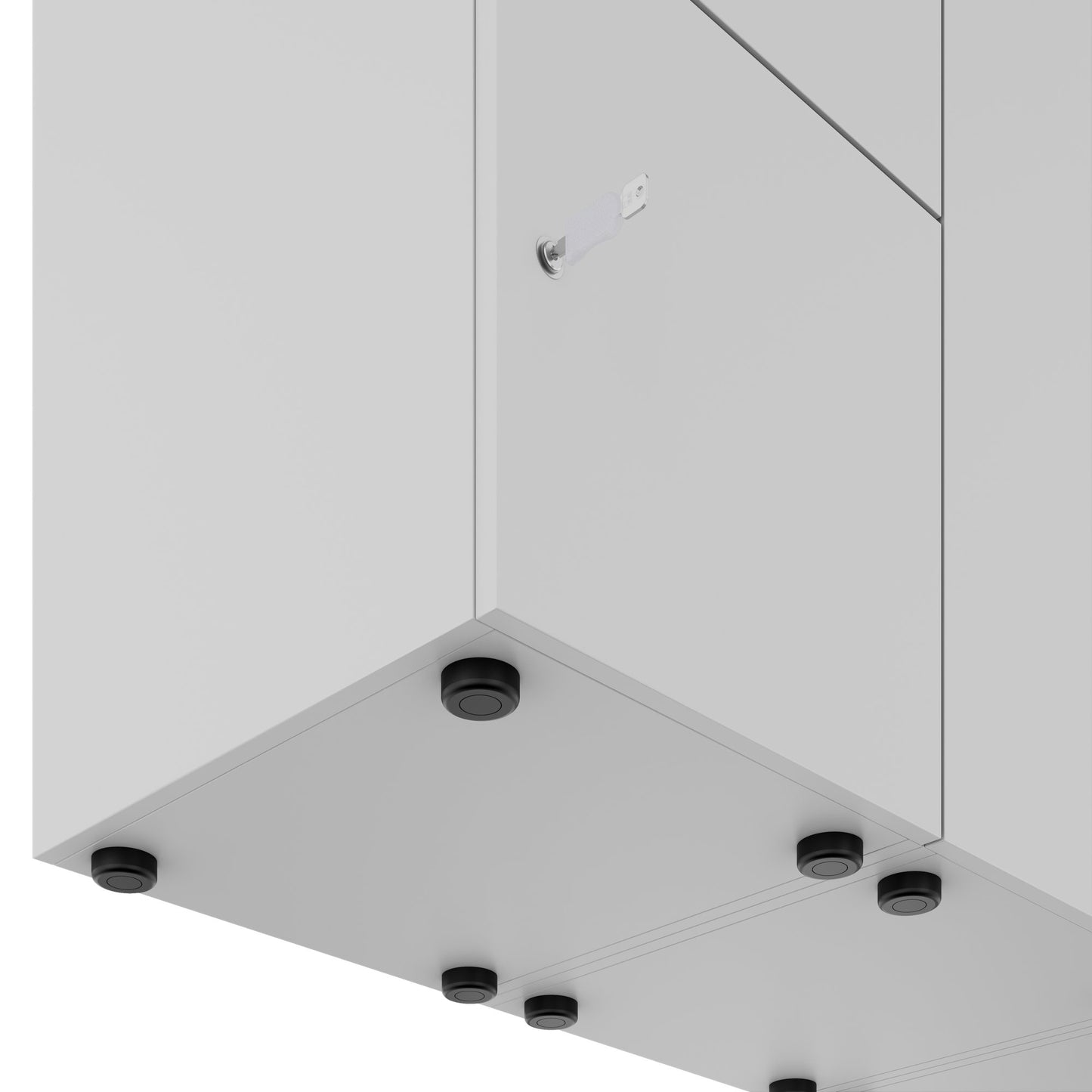 CHOICE Spind | 2706 x 1836 mm, 12 Schliessfächer, Sitznische, Perlgrau