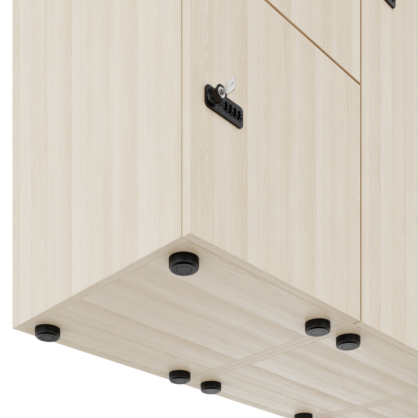 CHOICE Spind | 2706 x 1836 mm, 12 Schliessfächer, Sitznische, Sandesche