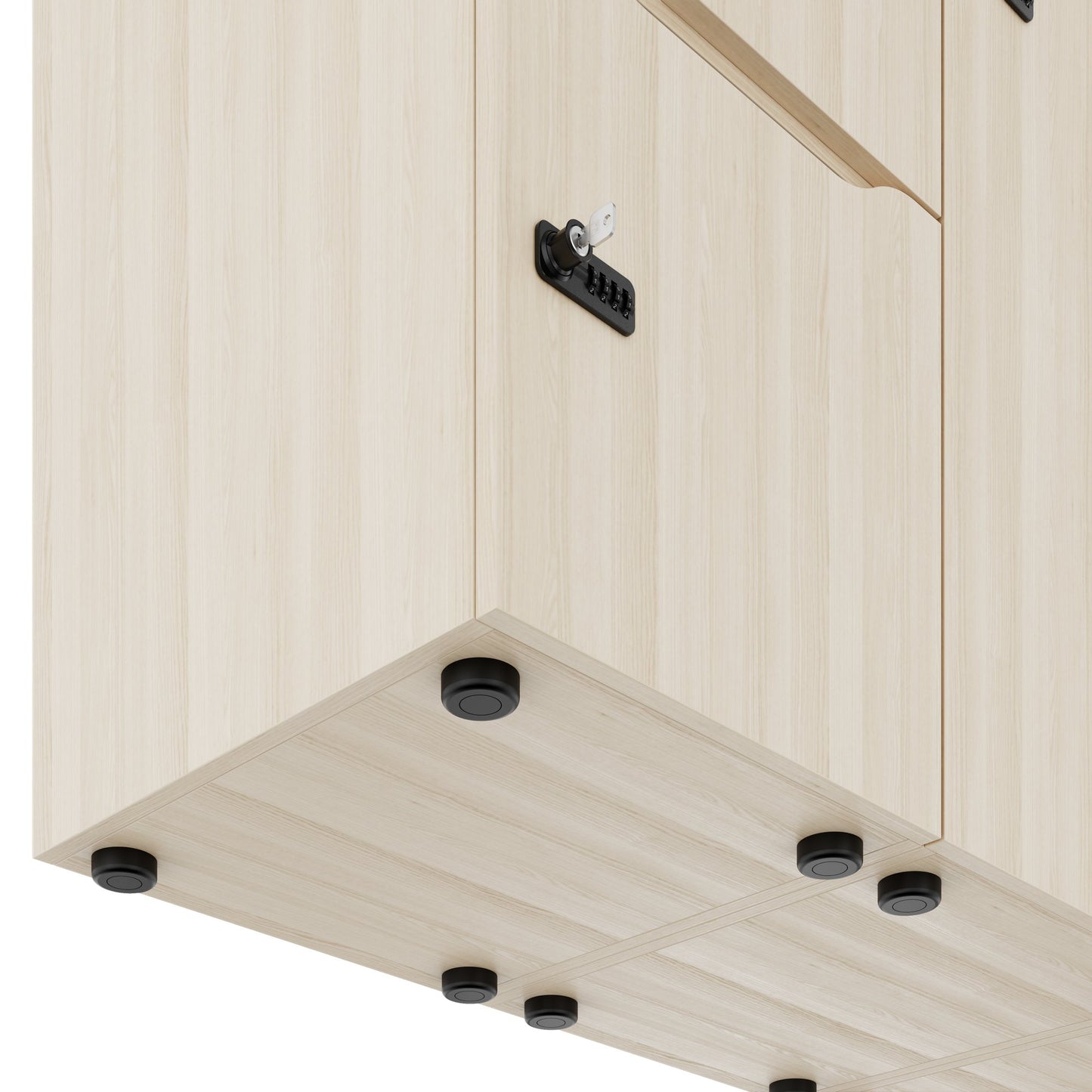 CHOICE Spind | 2706 x 1836 mm, 12 Schliessfächer, Sitznische, Sandesche