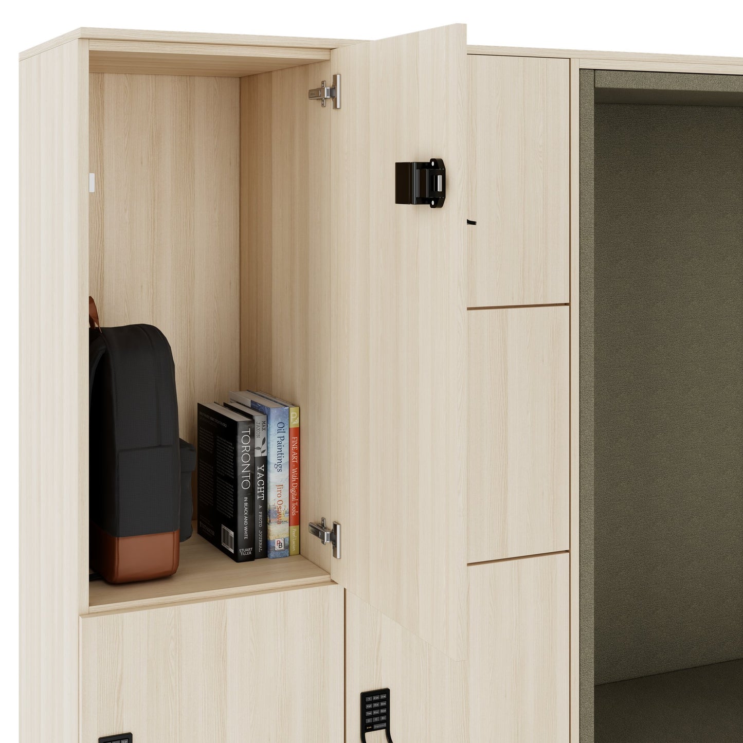 CHOICE Spind | 2706 x 1836 mm, 12 Schliessfächer, Sitznische, Sandesche