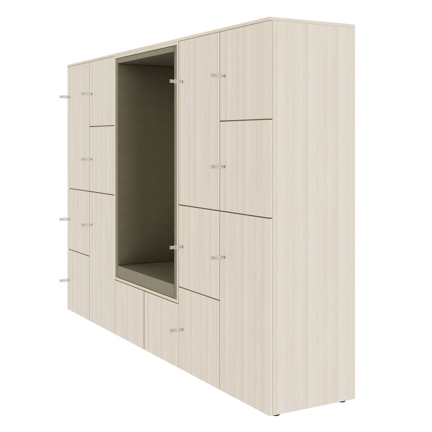 CHOICE Spind | 2706 x 1836 mm, 12 Schliessfächer, Sitznische, Sandesche