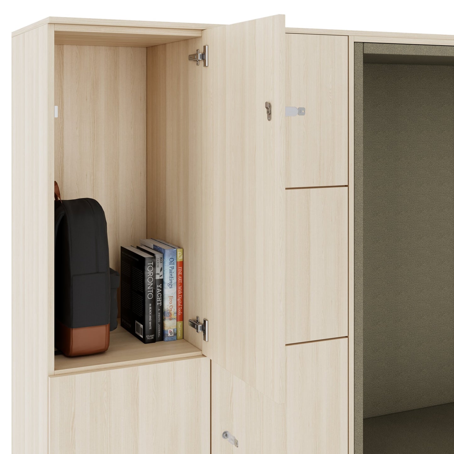 CHOICE Spind | 2706 x 1836 mm, 12 Schliessfächer, Sitznische, Sandesche