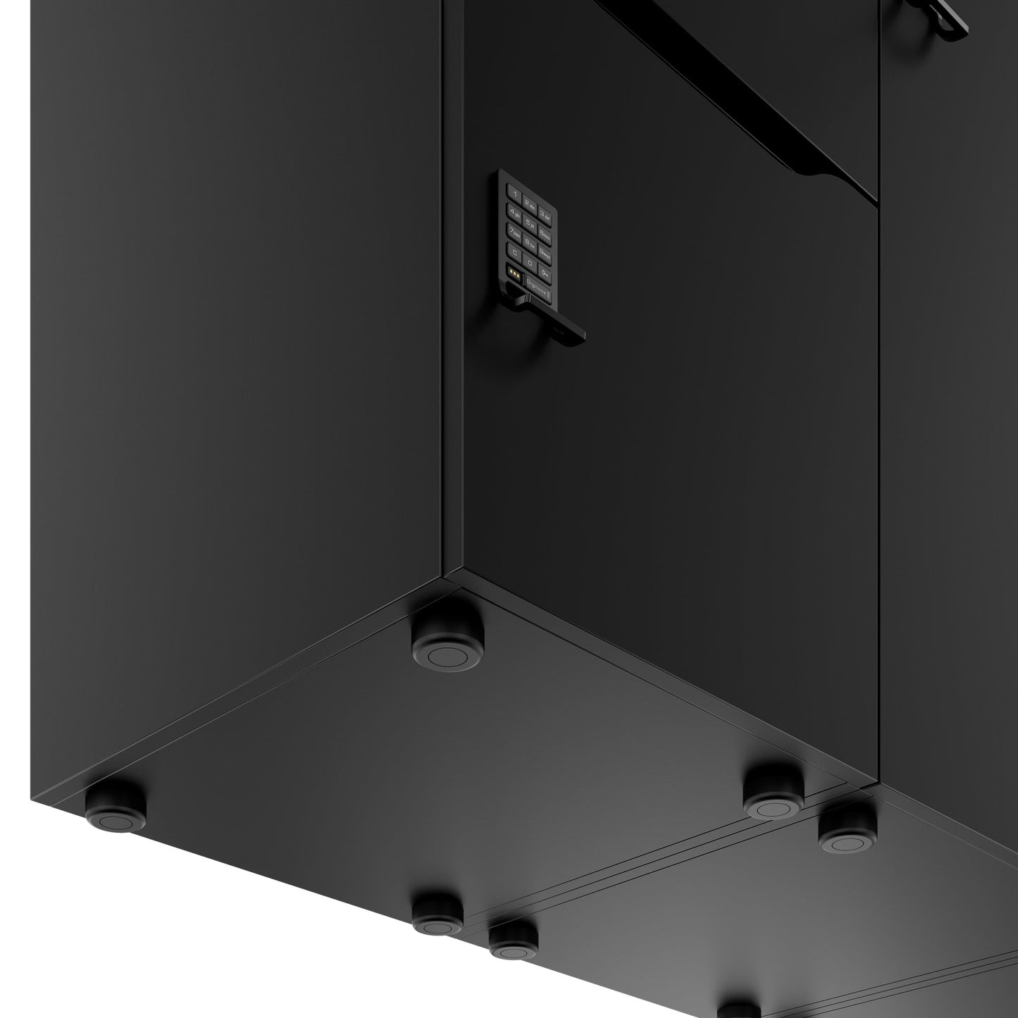 CHOICE Spind | 2706 x 1836 mm, 12 Schliessfächer, Sitznische, Schwarz