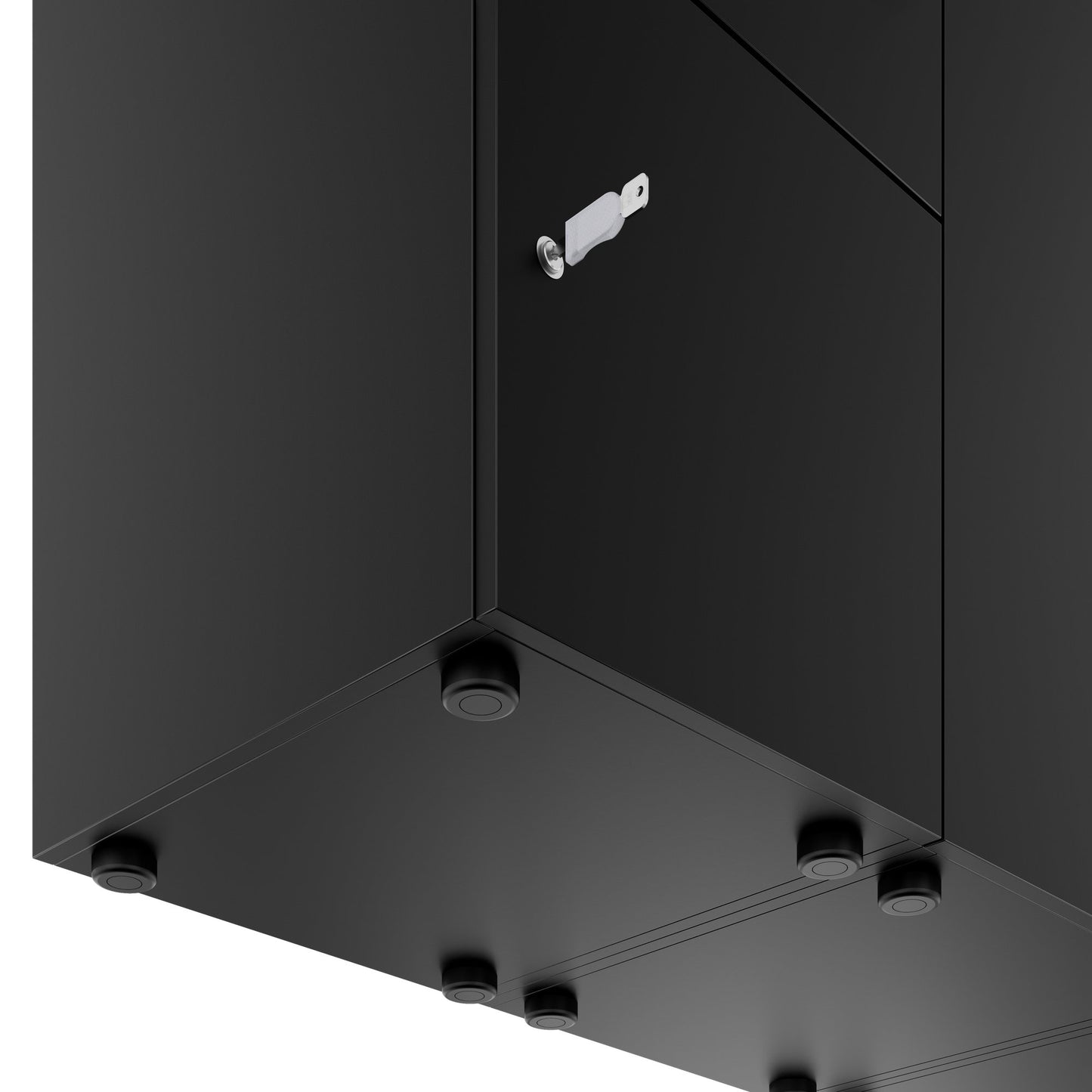 CHOICE Spind | 2706 x 1836 mm, 12 Schliessfächer, Sitznische, Schwarz