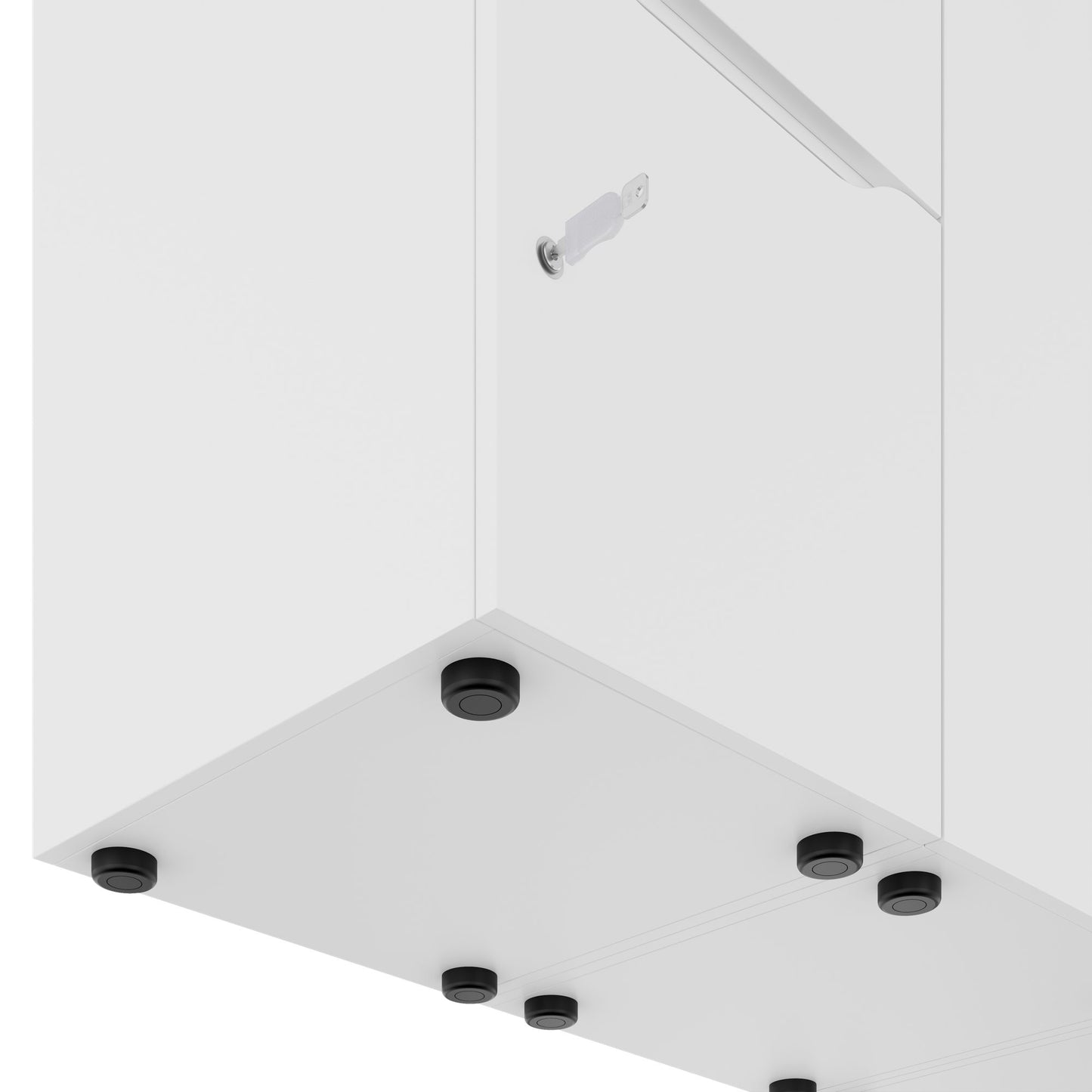 CHOICE Spind | 2706 x 1836 mm, 12 Schliessfächer, Sitznische, Weiss