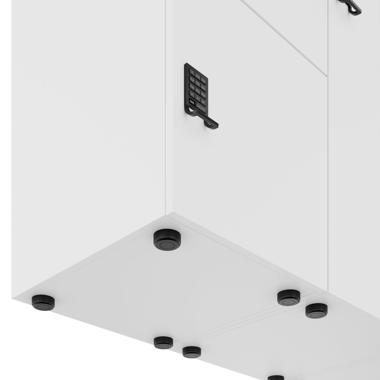 CHOICE Spind | 2706 x 1836 mm, 12 Schliessfächer, Sitznische, Weiss