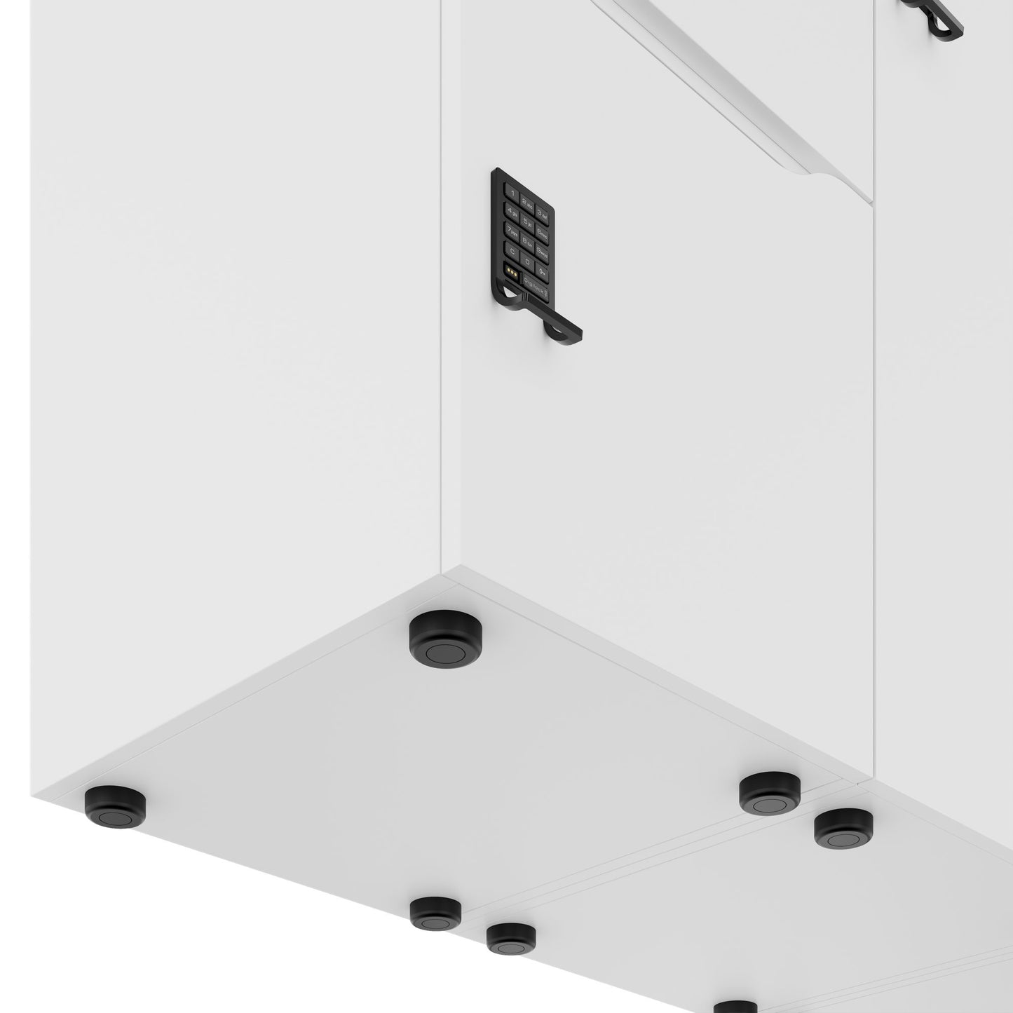 CHOICE Spind | 2706 x 1836 mm, 12 Schliessfächer, Sitznische, Weiss