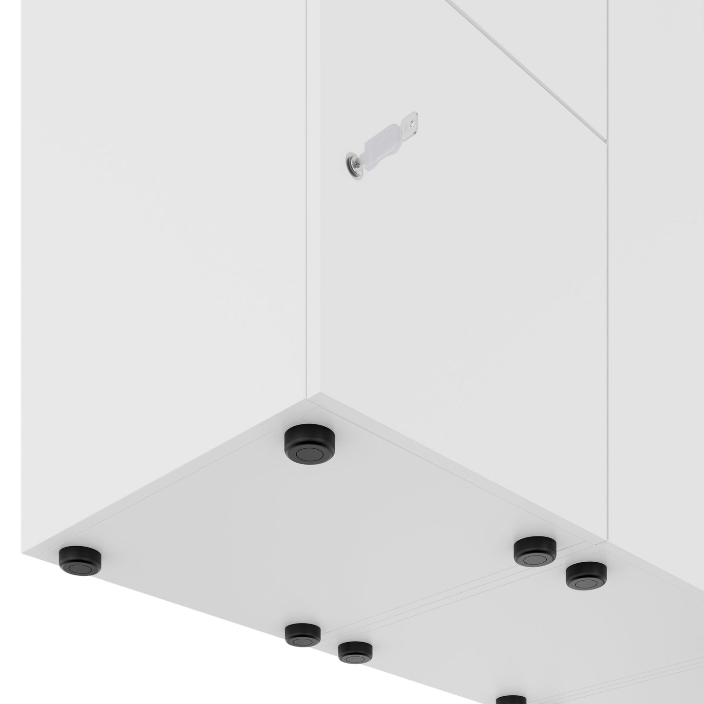 CHOICE Spind | 2706 x 1836 mm, 12 Schliessfächer, Sitznische, Weiss