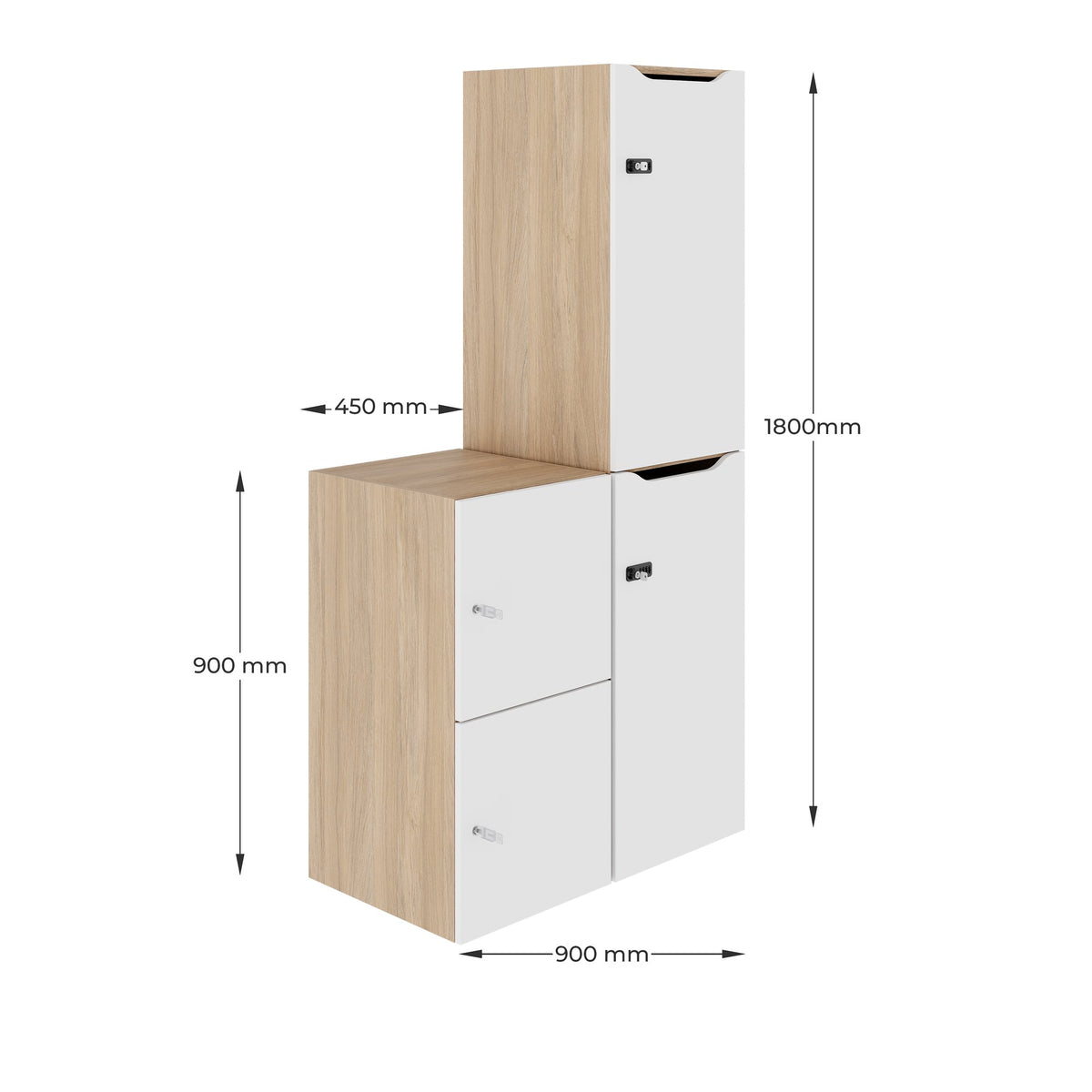 CHOICE Spind | 450-4500 x 900-1800 mm, viele Konfigurationsmöglichkeiten - 13 Lightbox Main Image