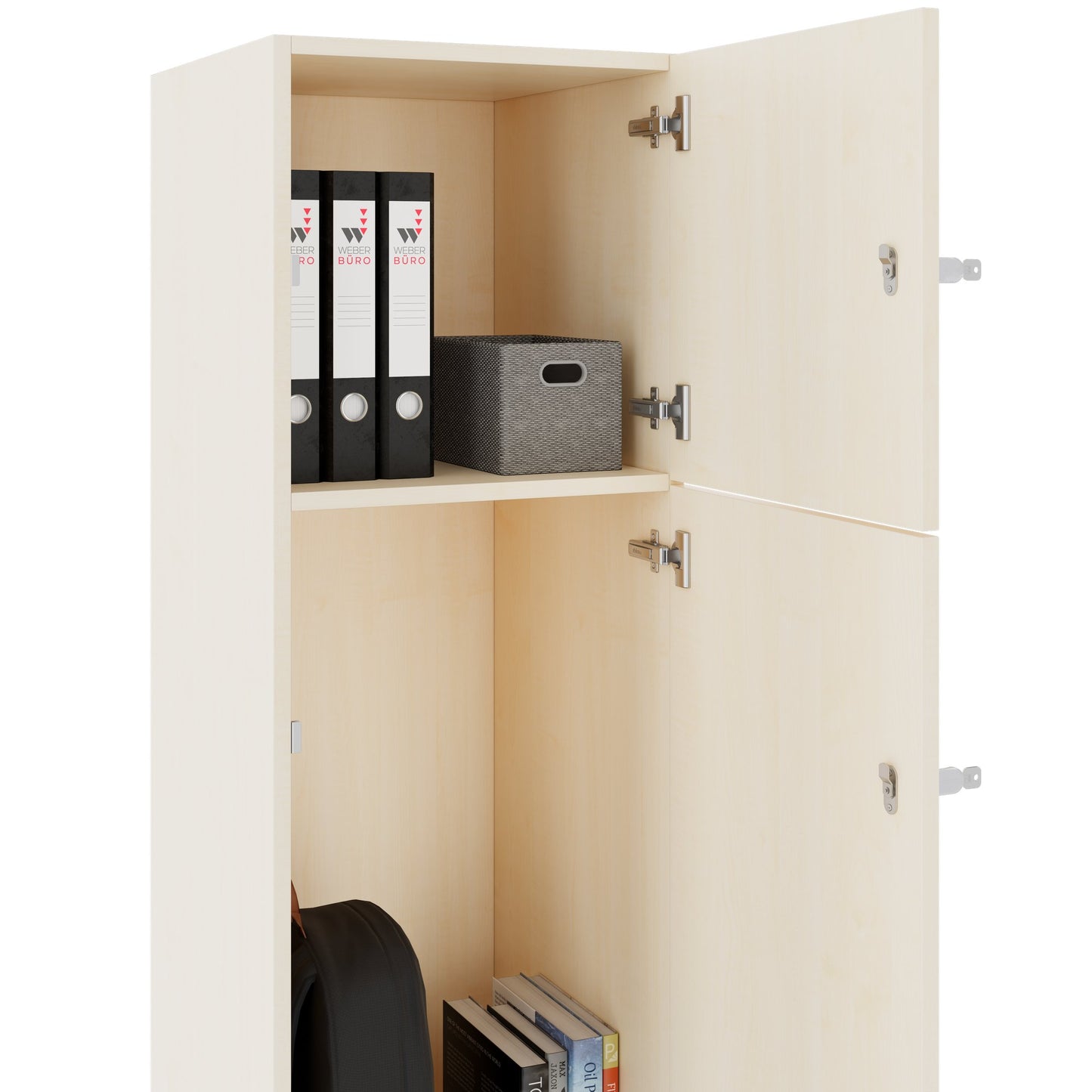 CHOICE Spind | 450 x 1370 mm, 2 oder 3 Schließfächer, Ahorn