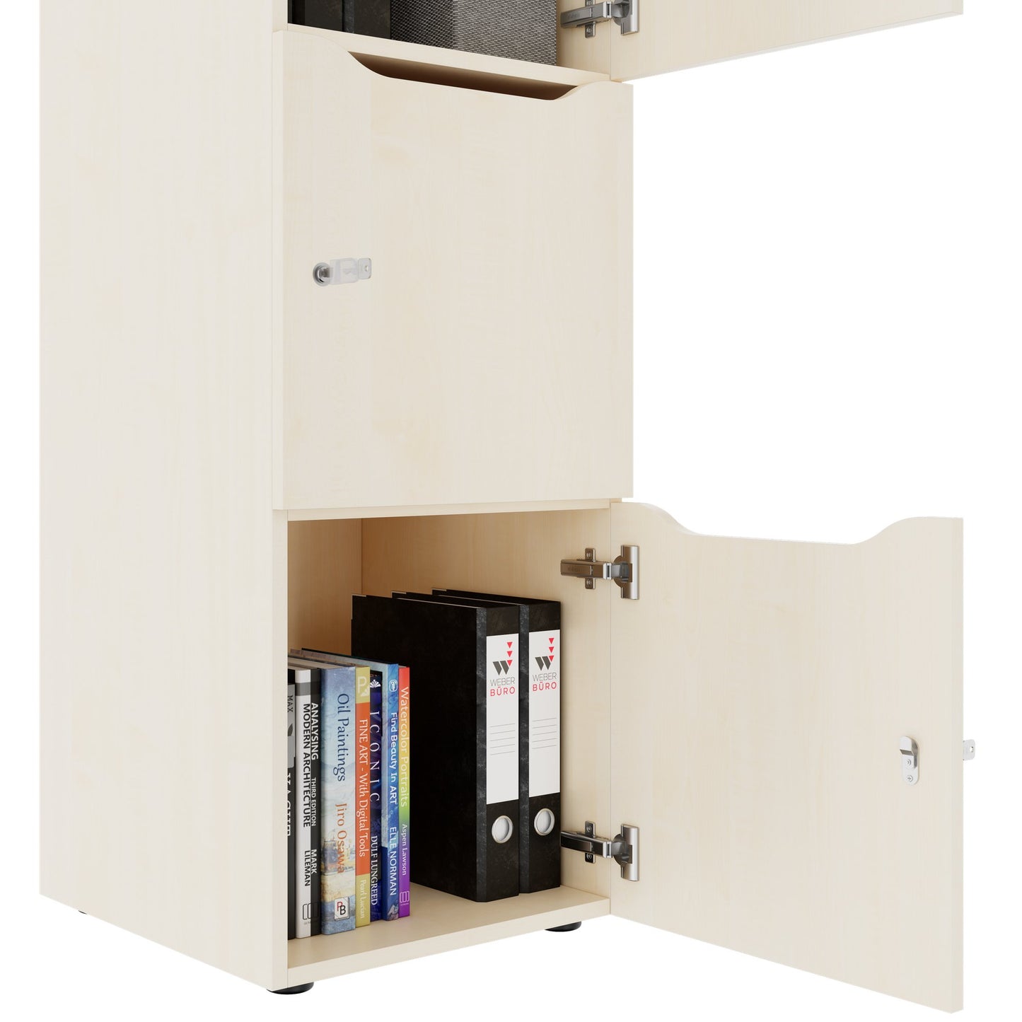 CHOICE Spind | 450 x 1370 mm, 2 oder 3 Schließfächer, Ahorn