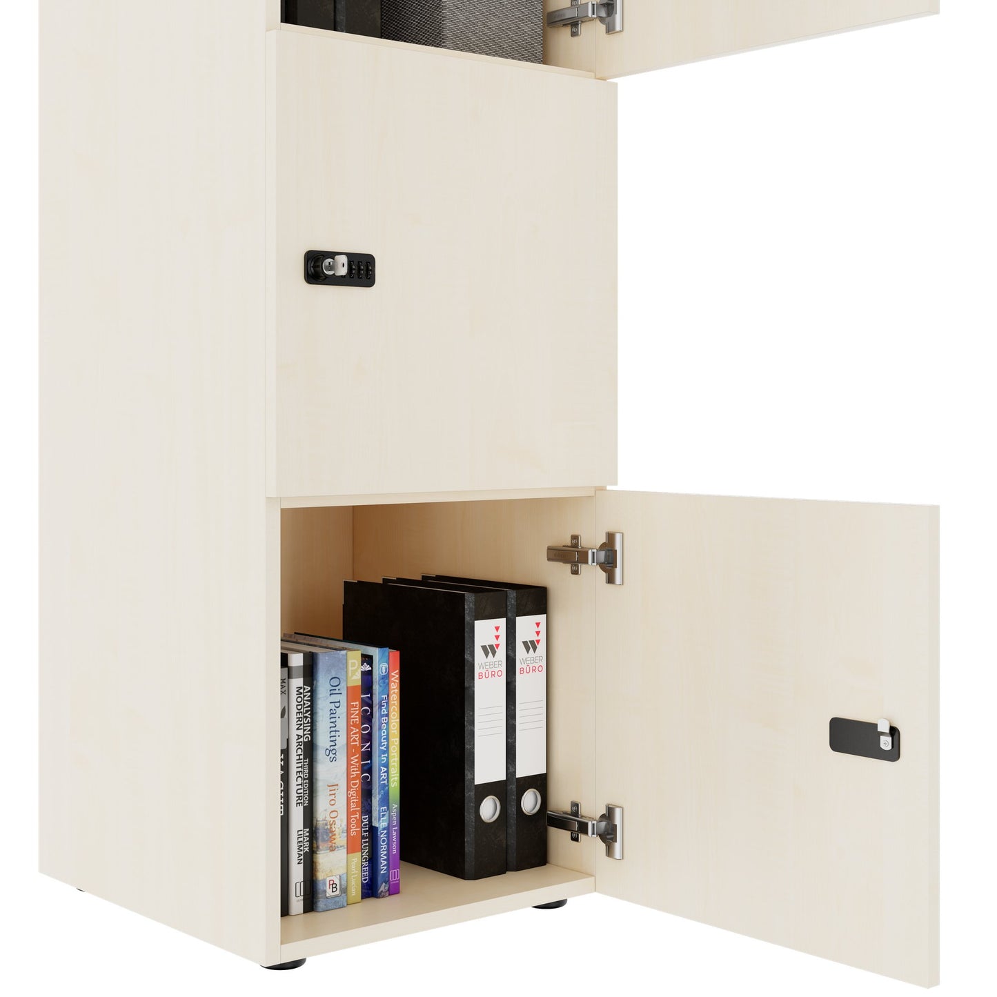 CHOICE Spind | 450 x 1370 mm, 2 oder 3 Schließfächer, Ahorn