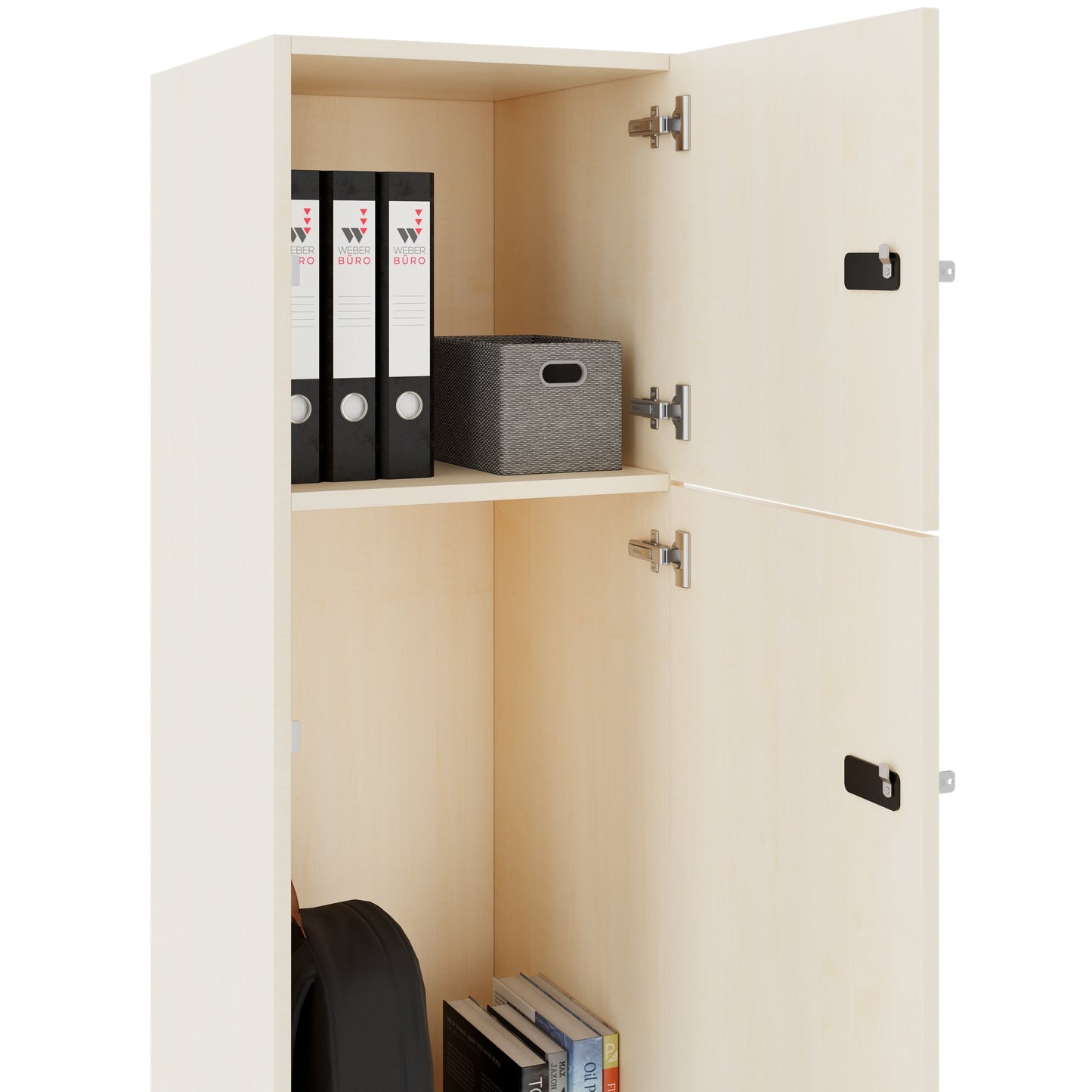 CHOICE Spind | 450 x 1370 mm, 2 oder 3 Schließfächer, Ahorn