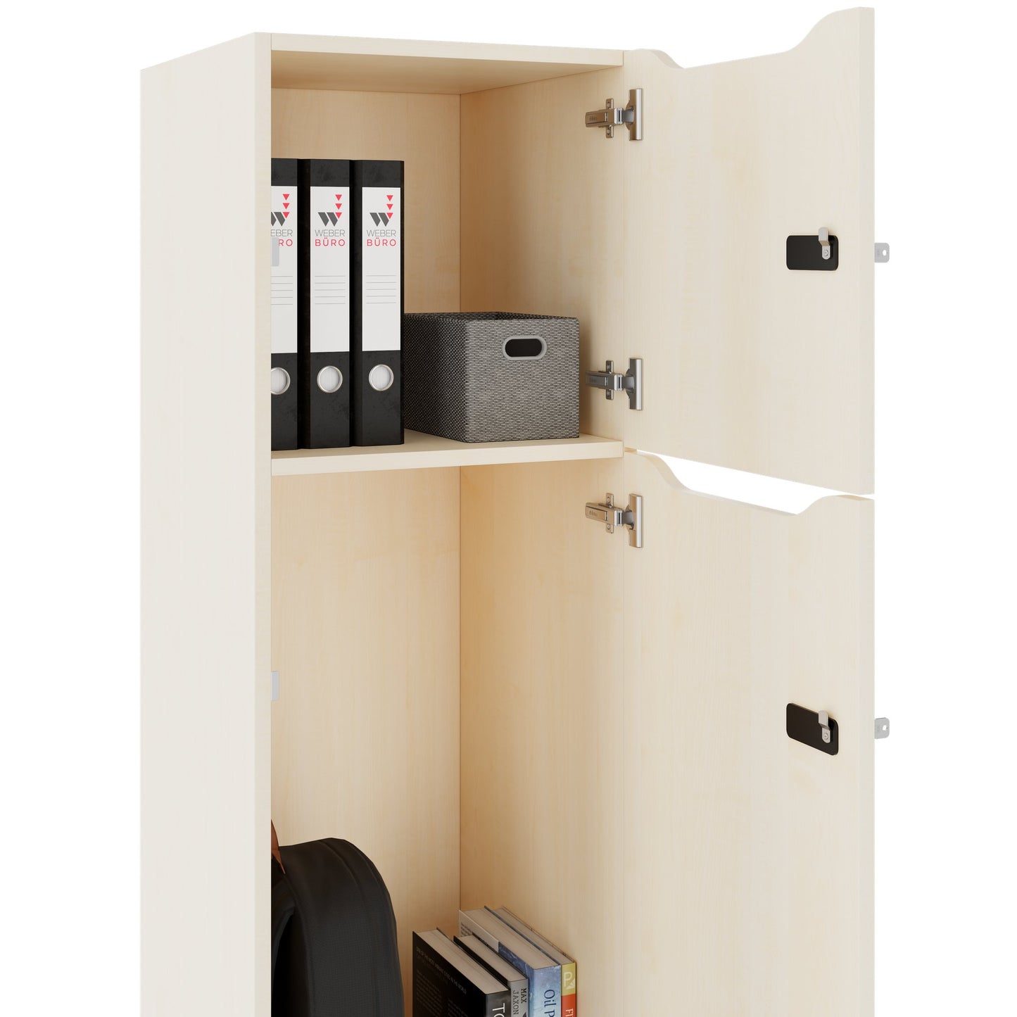 CHOICE Spind | 450 x 1370 mm, 2 oder 3 Schließfächer, Ahorn