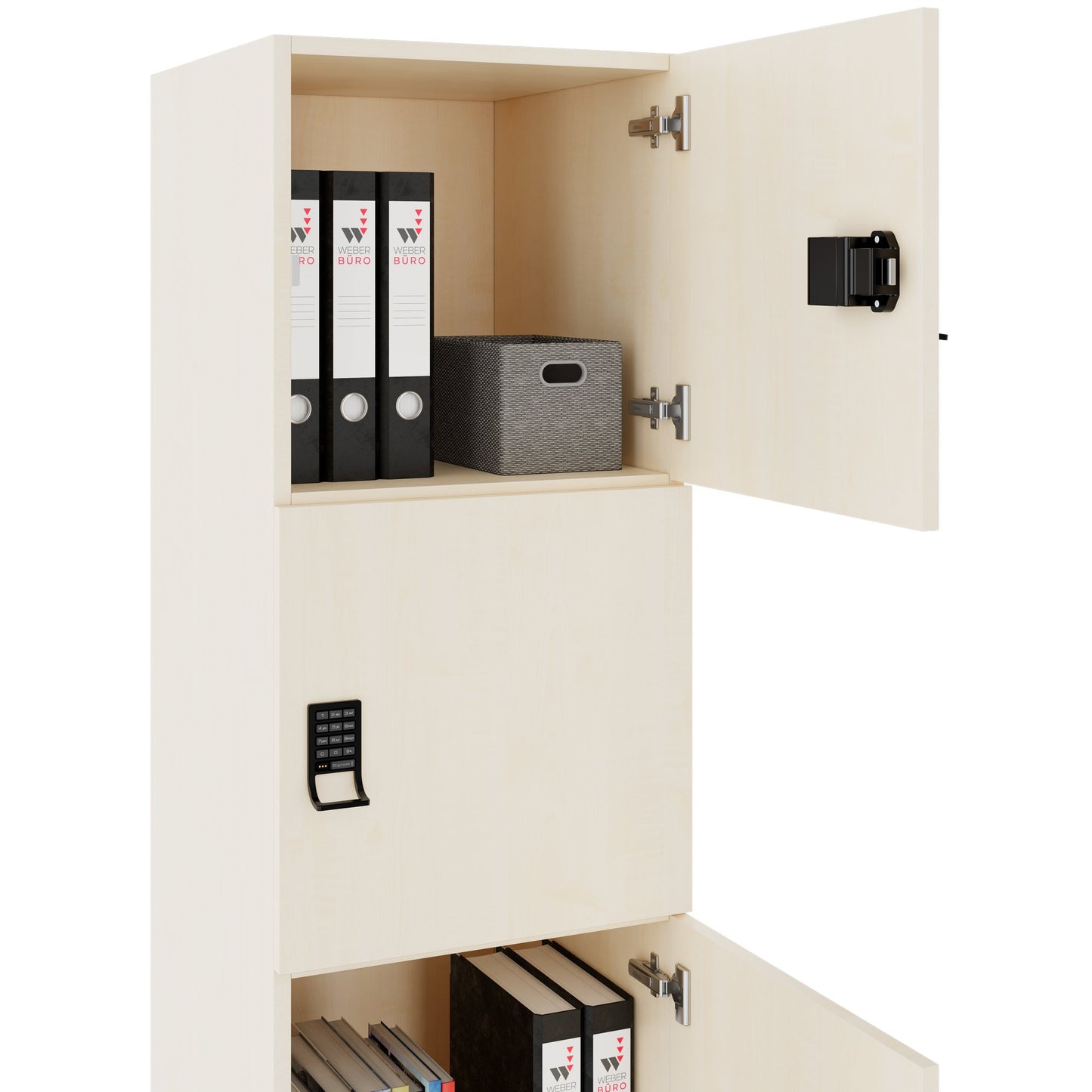 CHOICE Spind | 450 x 1370 mm, 2 oder 3 Schließfächer, Ahorn