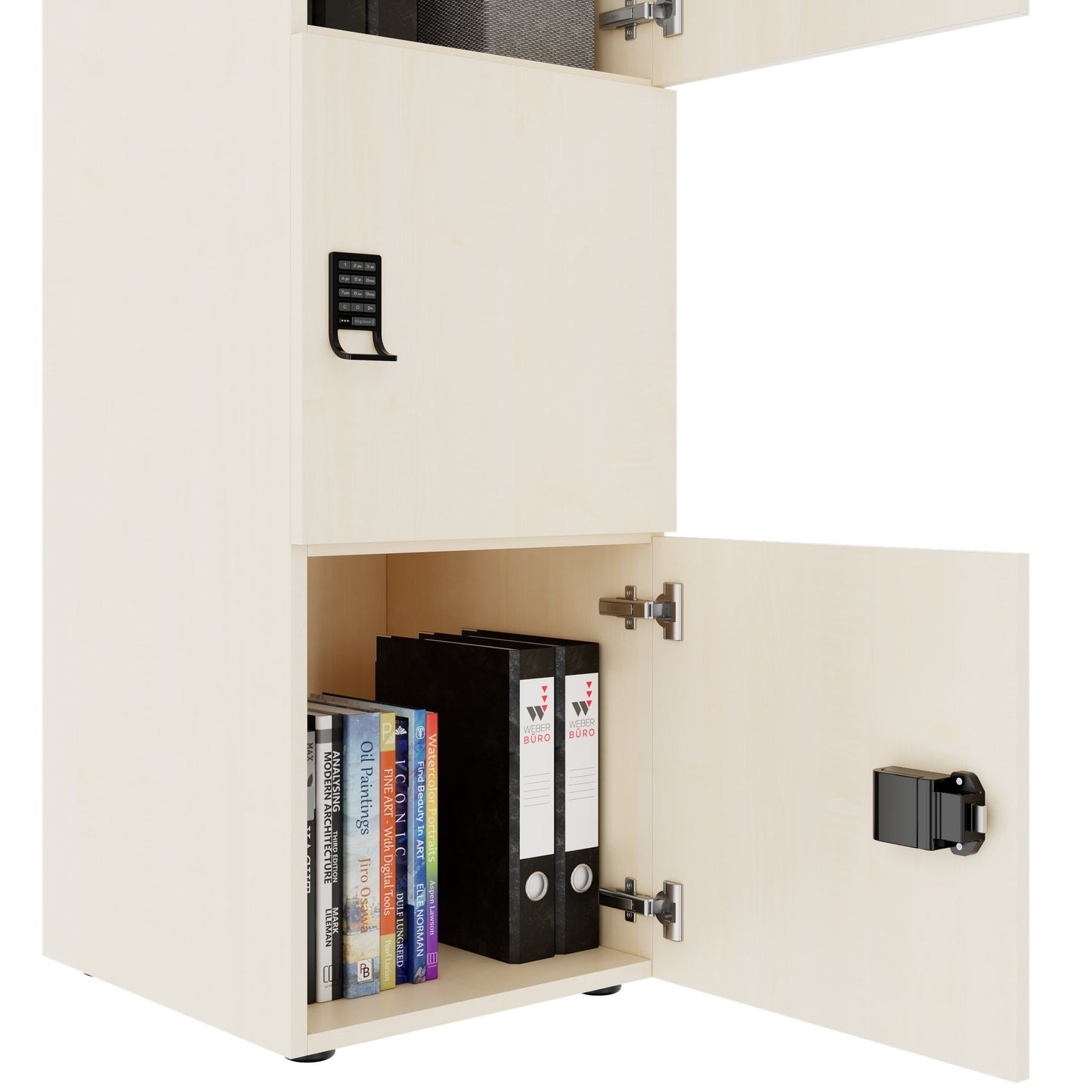 CHOICE Spind | 450 x 1370 mm, 2 oder 3 Schließfächer, Ahorn