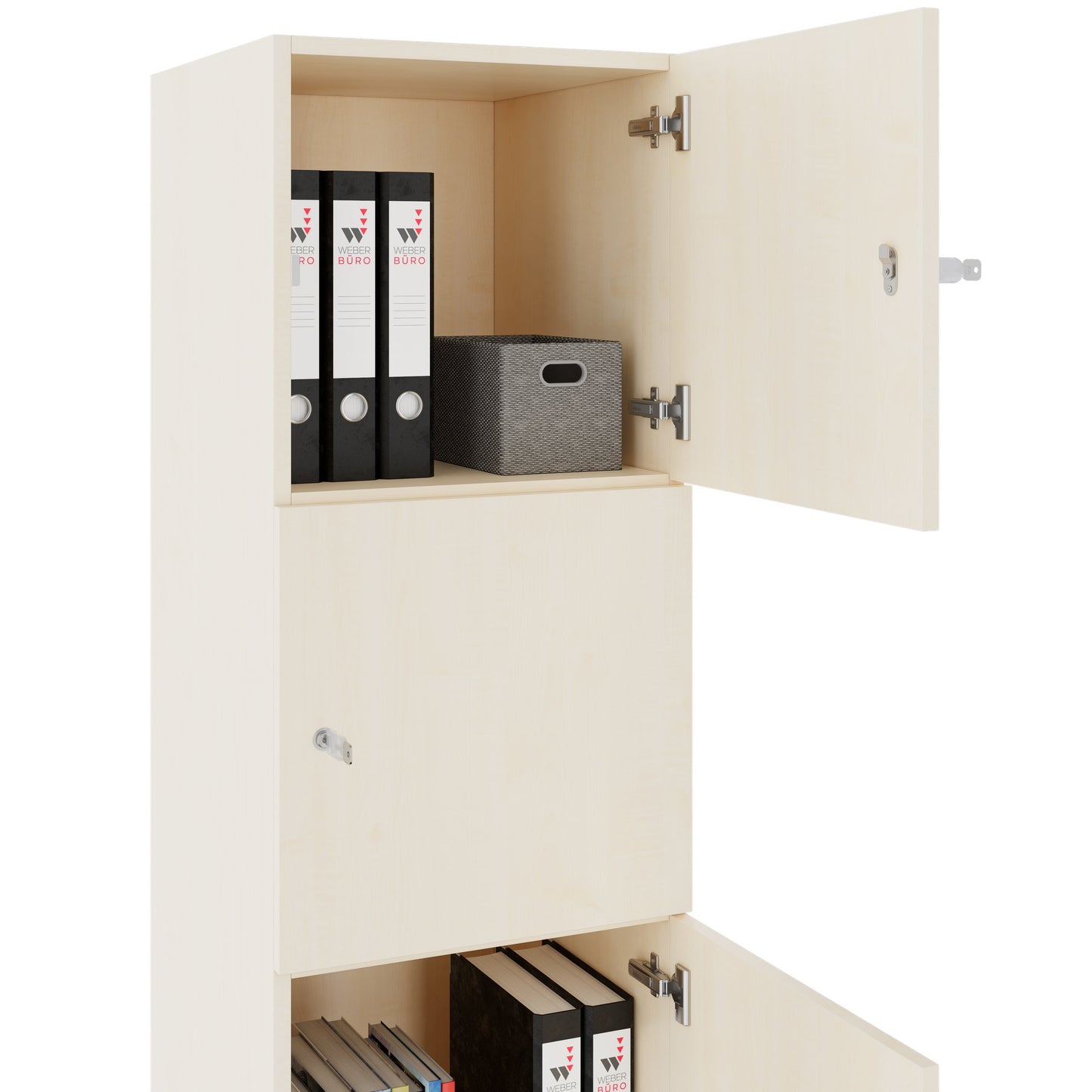 CHOICE Spind | 450 x 1370 mm, 2 oder 3 Schließfächer, Ahorn