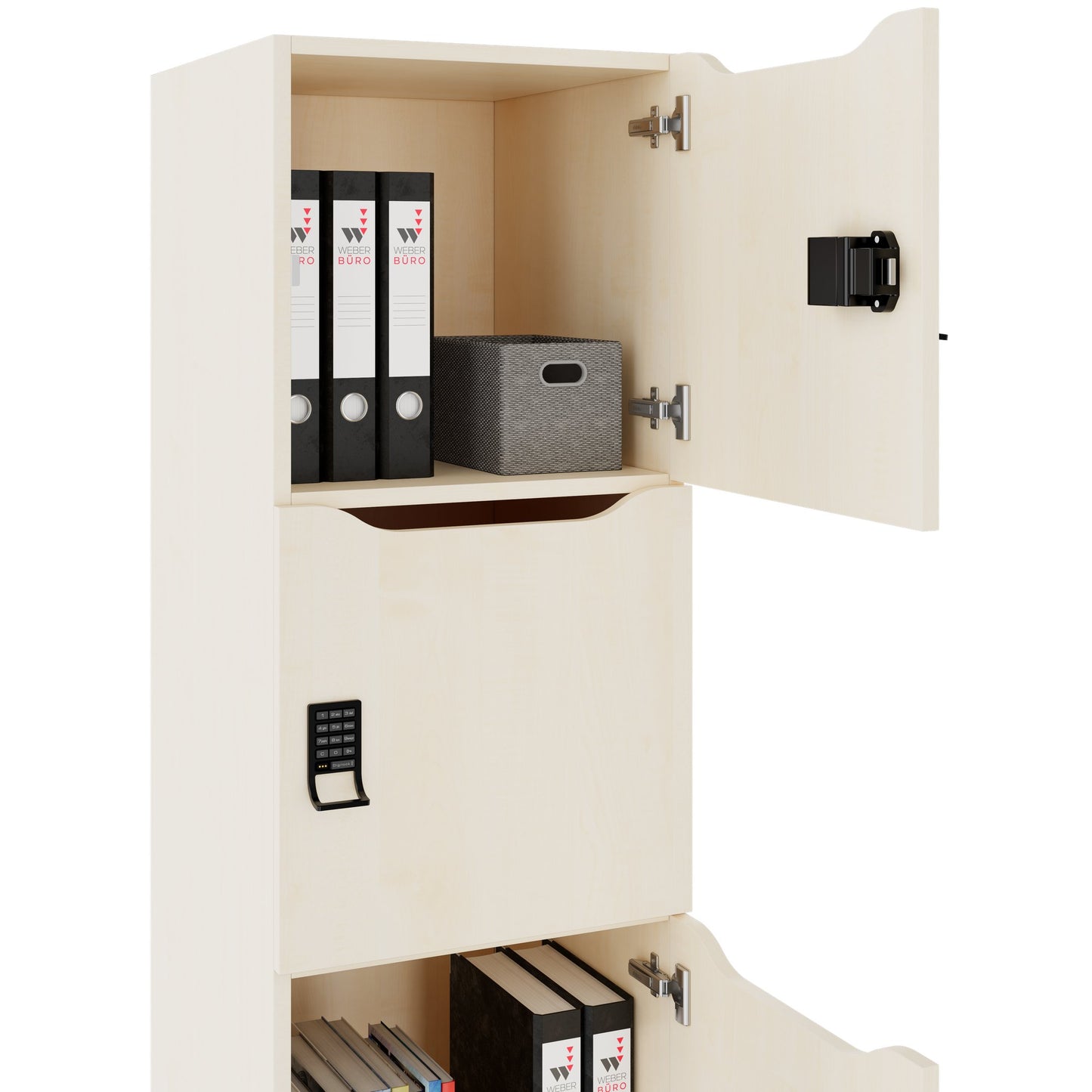 CHOICE Spind | 450 x 1370 mm, 2 oder 3 Schließfächer, Ahorn