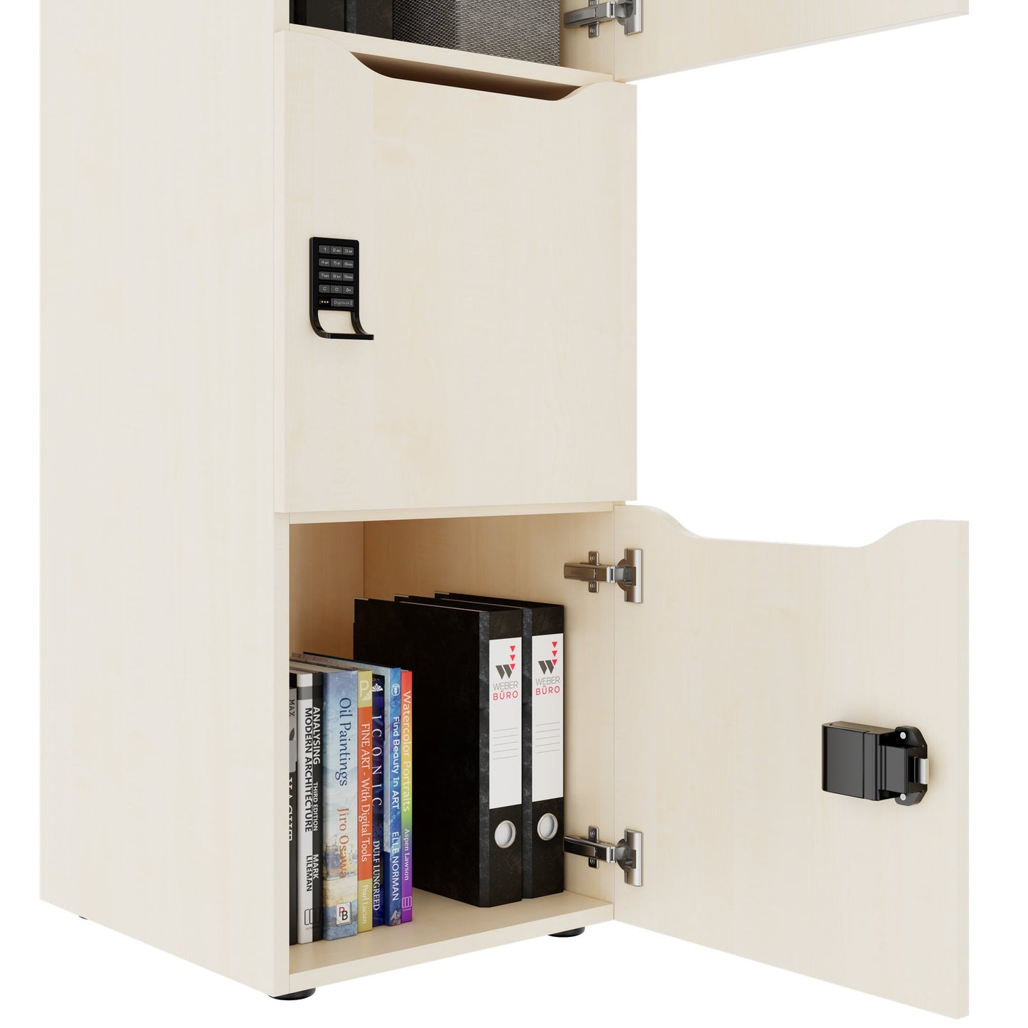 CHOICE Spind | 450 x 1370 mm, 2 oder 3 Schließfächer, Ahorn