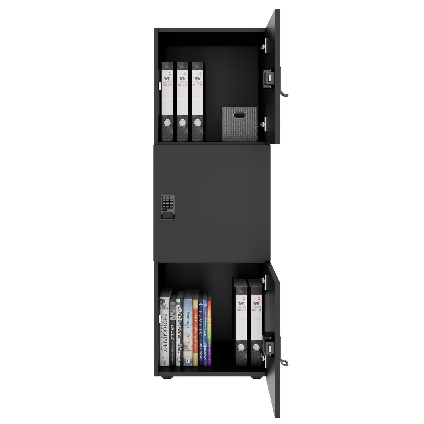 CHOICE locker | 450 x 1370 mm, 2 or 3 lockers, anthracite