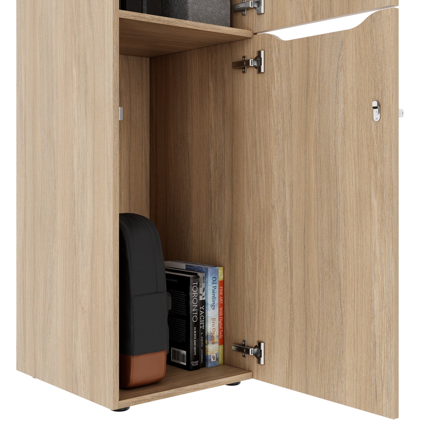 Armadietto CHOICE | 450 x 1370 mm, 2 o 3 scomparti, rovere ambra