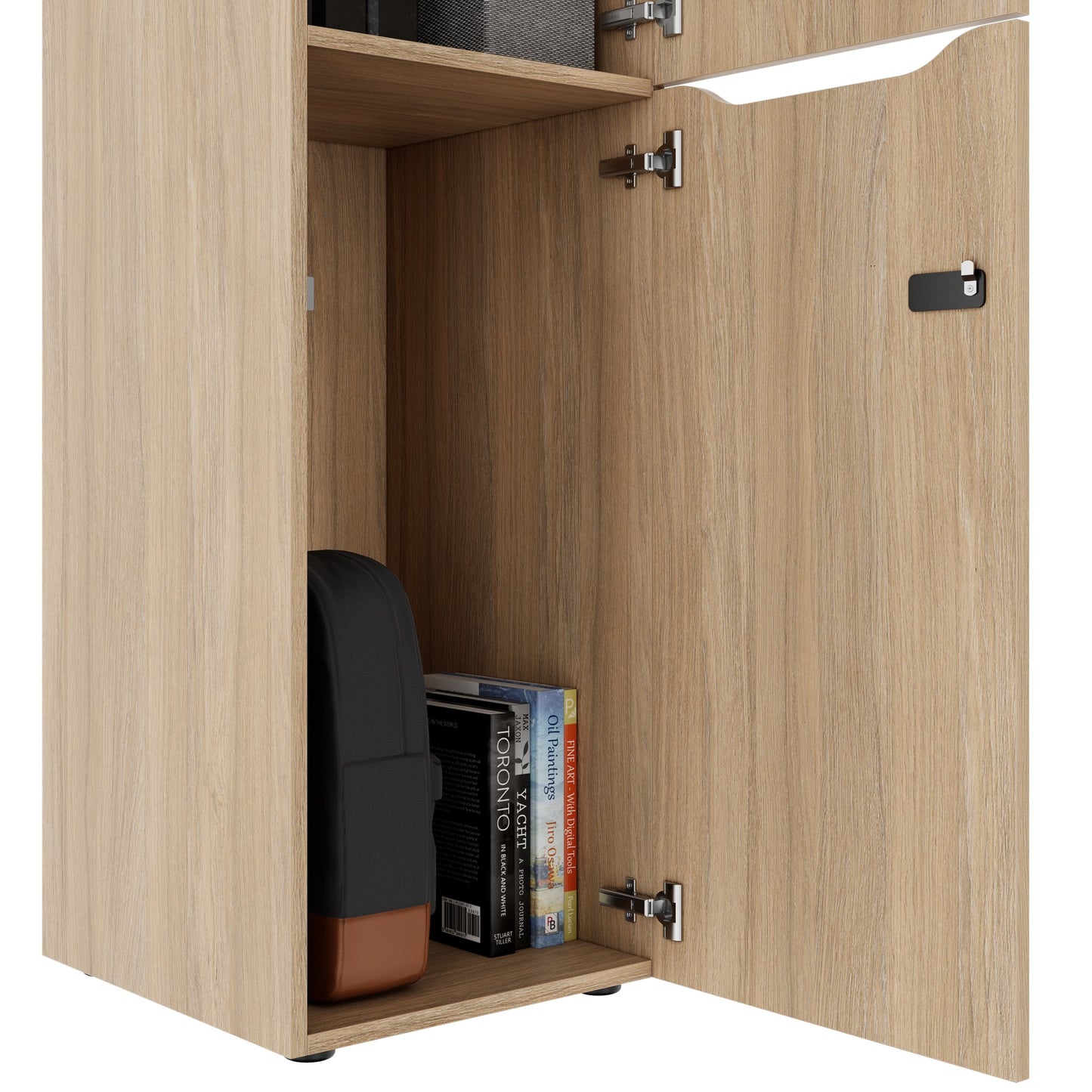 Armadietto CHOICE | 450 x 1370 mm, 2 o 3 scomparti, rovere ambra