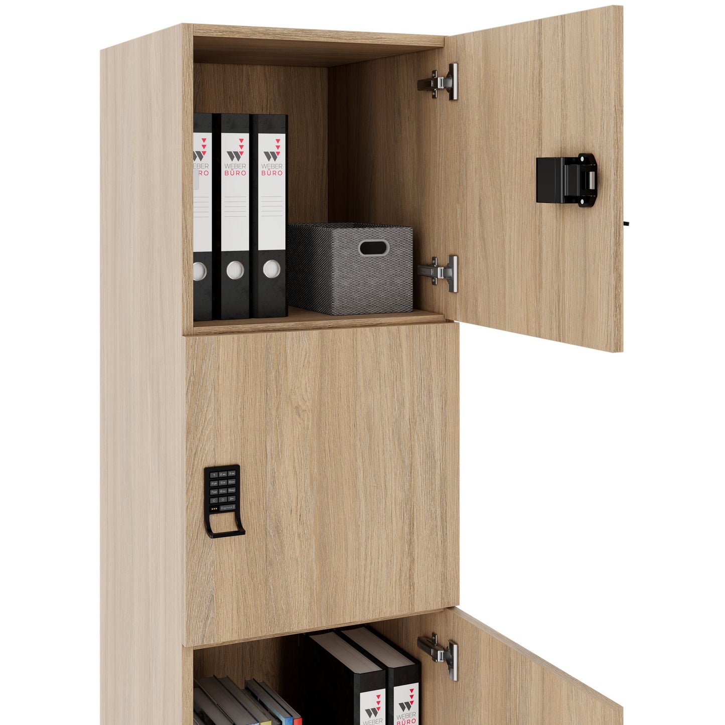 Armadietto CHOICE | 450 x 1370 mm, 2 o 3 scomparti, rovere ambra