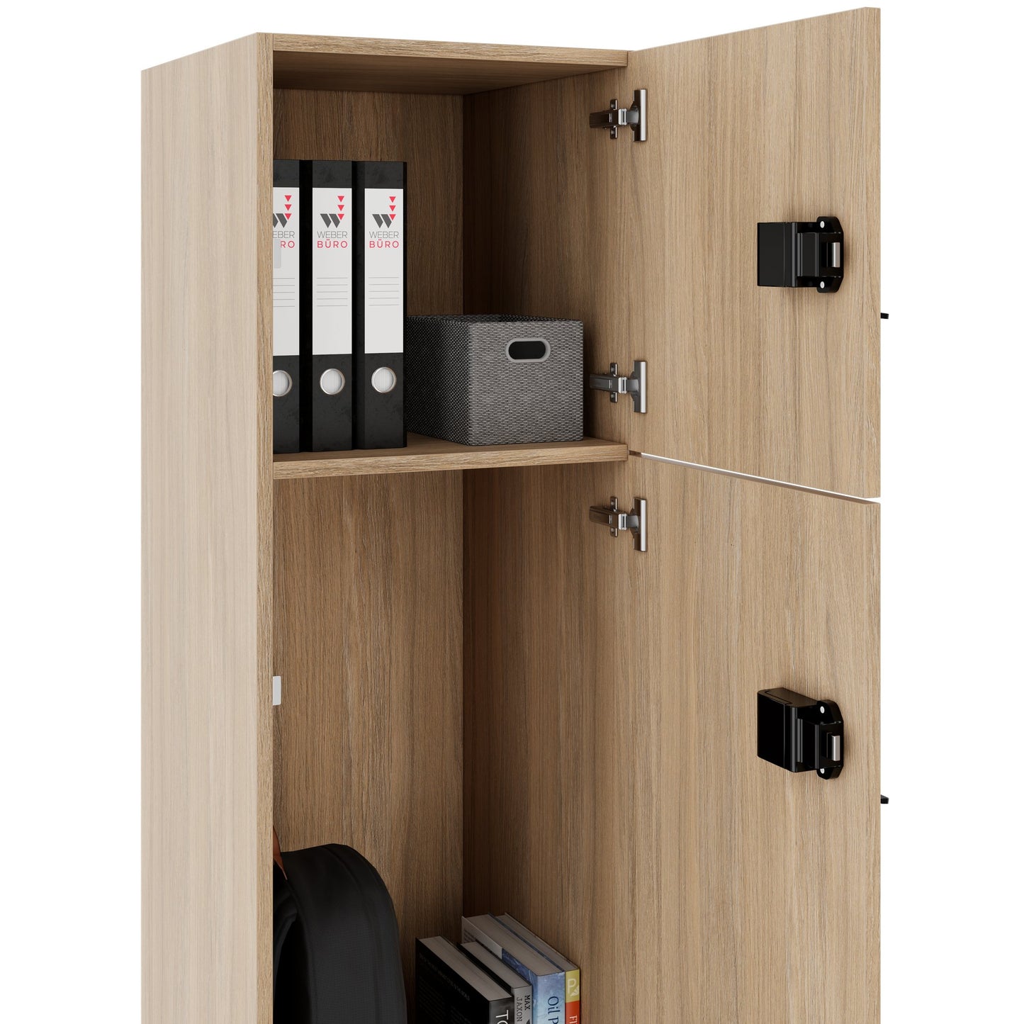 Armadietto CHOICE | 450 x 1370 mm, 2 o 3 scomparti, rovere ambra