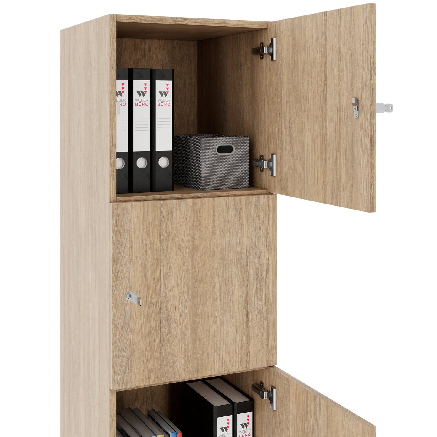 Armadietto CHOICE | 450 x 1370 mm, 2 o 3 scomparti, rovere ambra