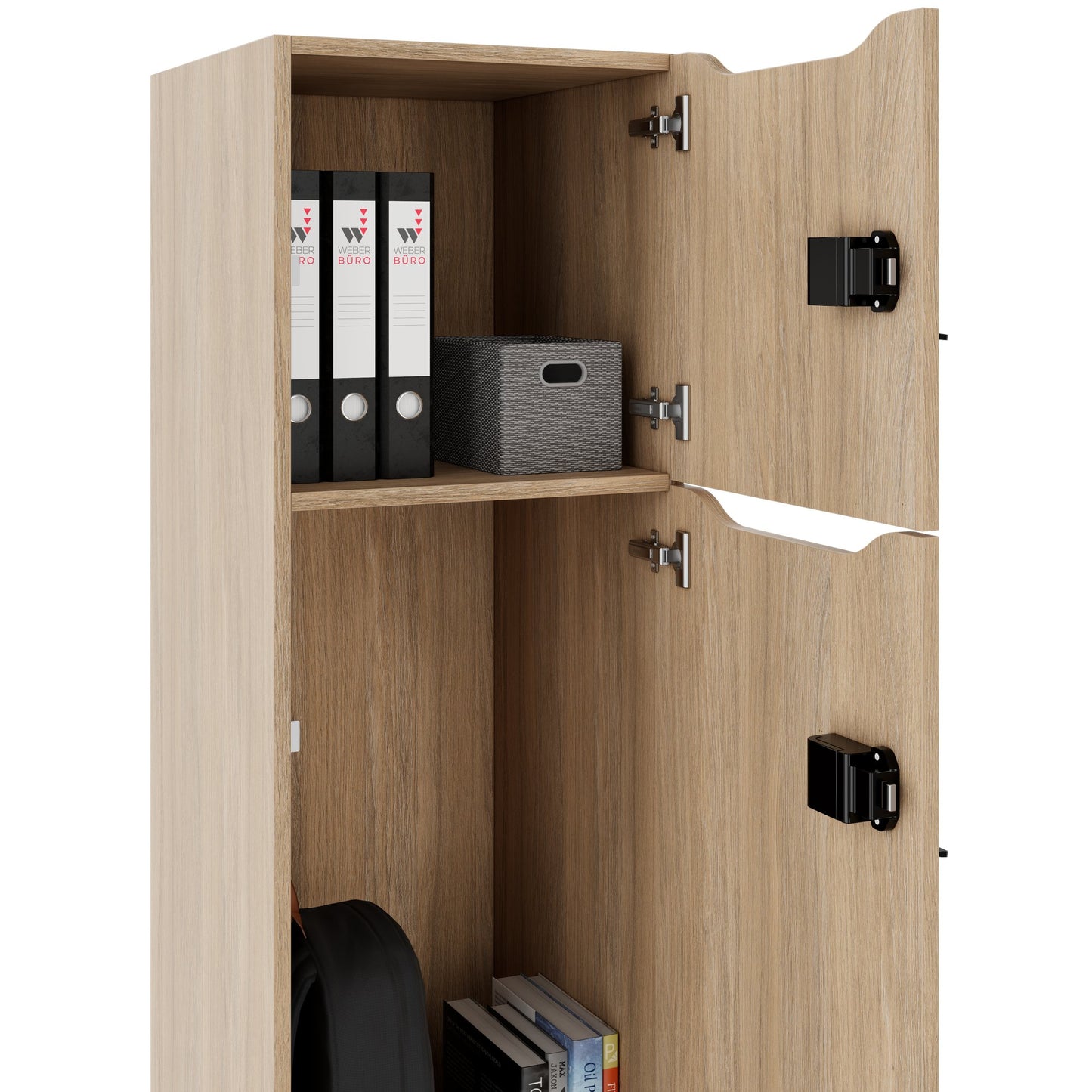 Armadietto CHOICE | 450 x 1370 mm, 2 o 3 scomparti, rovere ambra