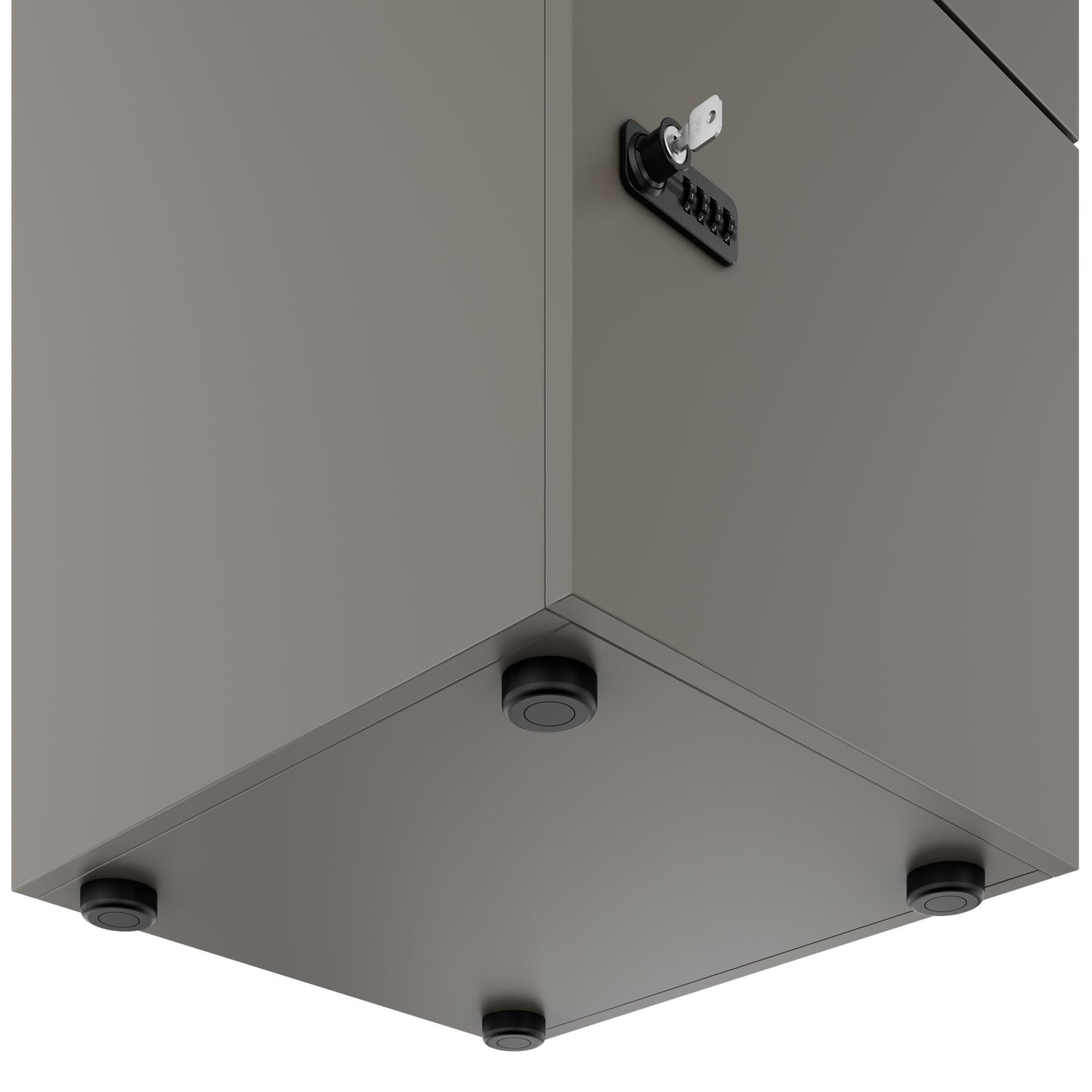 Armadietto CHOICE | 450 x 1370 mm, 2 o 3 scomparti, grigio cubanite