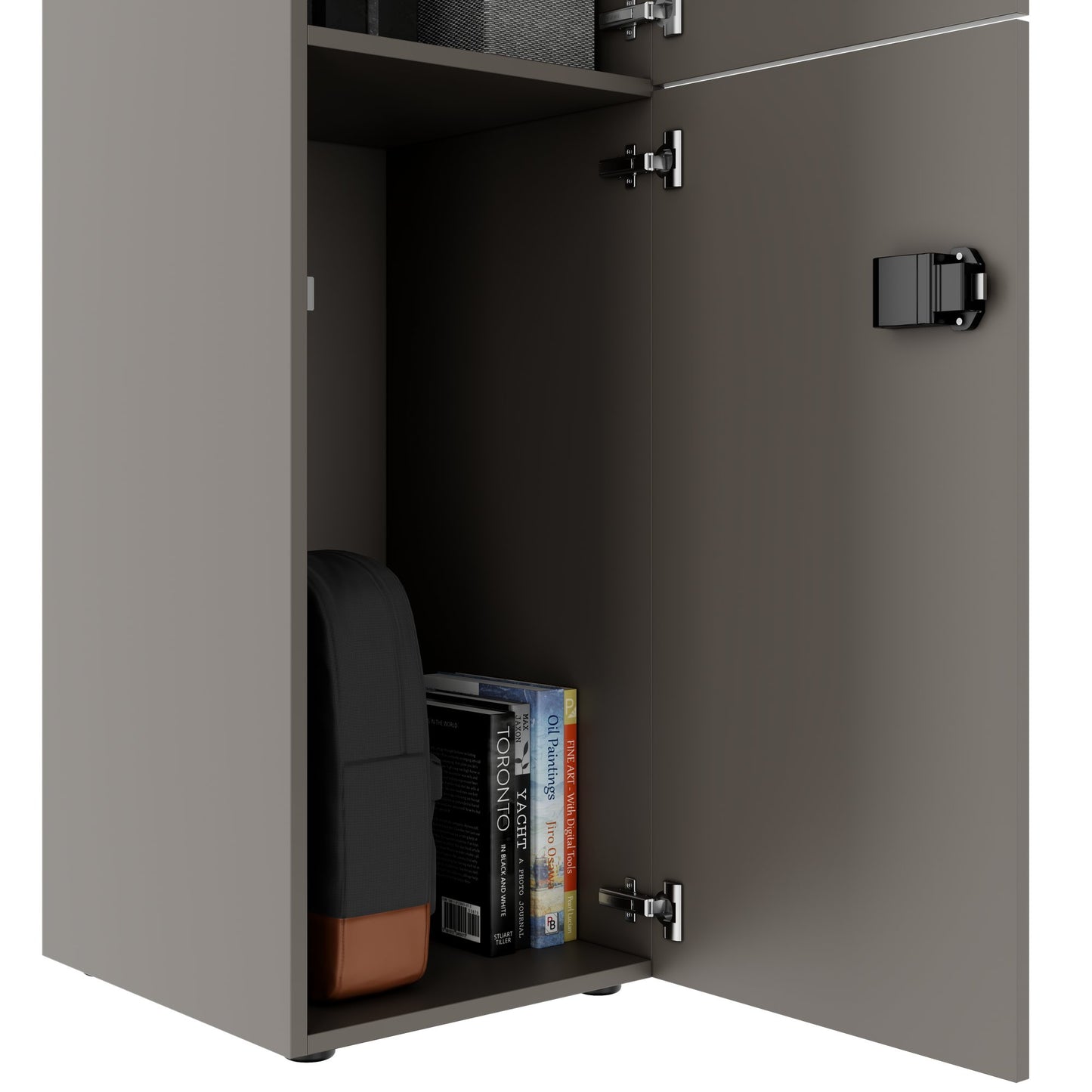 Armadietto CHOICE | 450 x 1370 mm, 2 o 3 scomparti, grigio cubanite