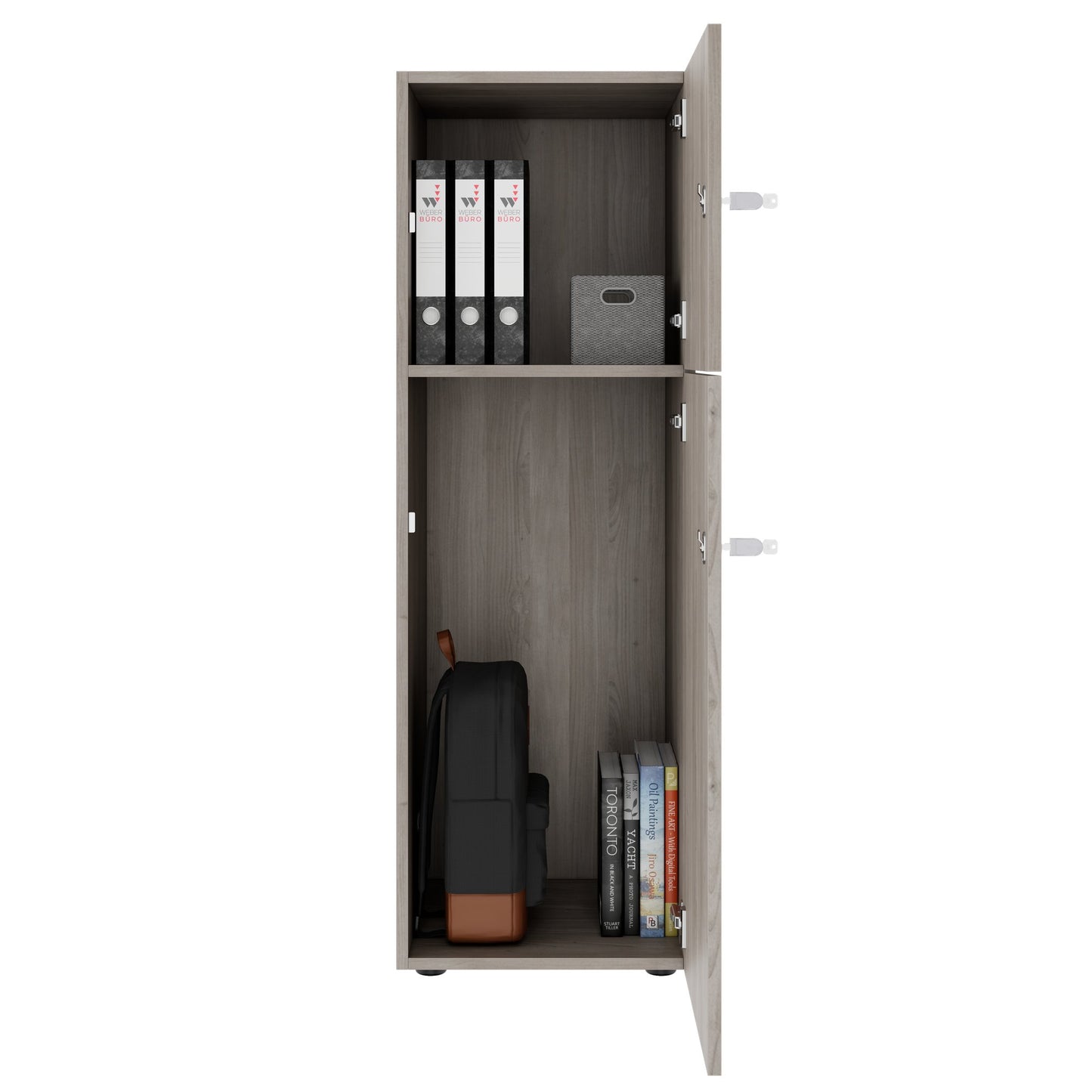 Armoire CHOICE | 450 x 1370 mm, 2 ou 3 casiers, chêne nord gris
