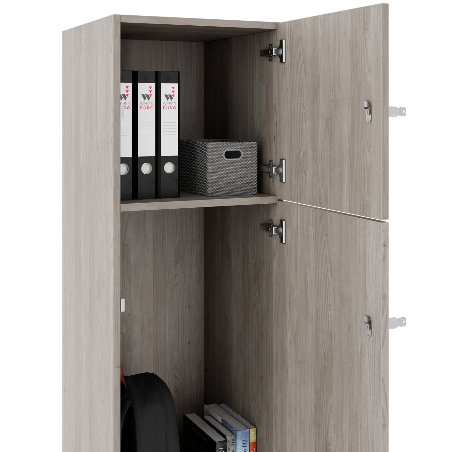 Armoire CHOICE | 450 x 1370 mm, 2 ou 3 casiers, chêne nord gris