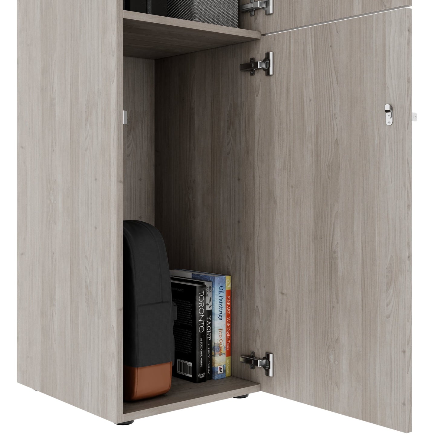 Armoire CHOICE | 450 x 1370 mm, 2 ou 3 casiers, chêne nord gris